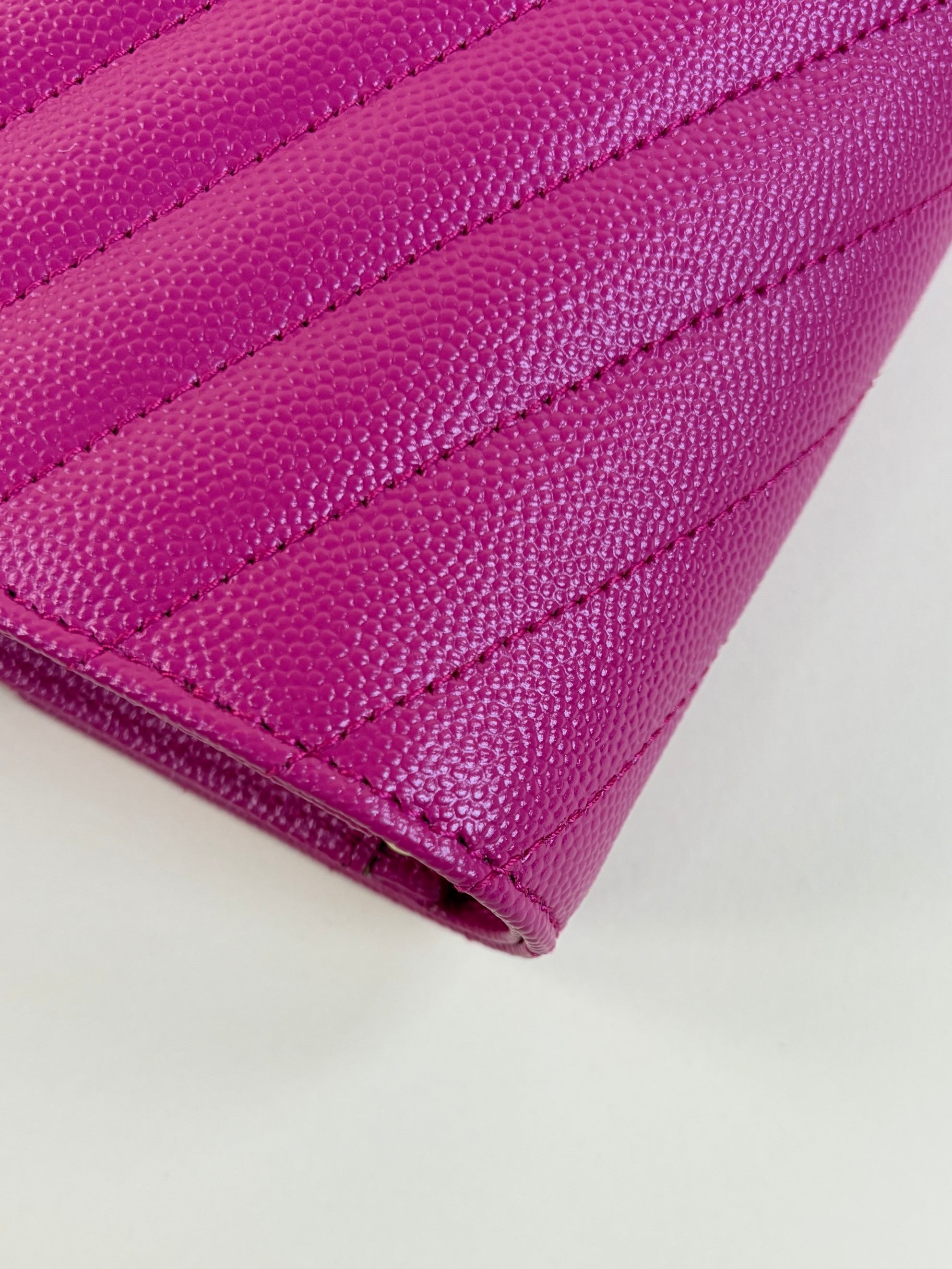 YSL Fuchsia Cassandre Matelasse Flap Pouch
