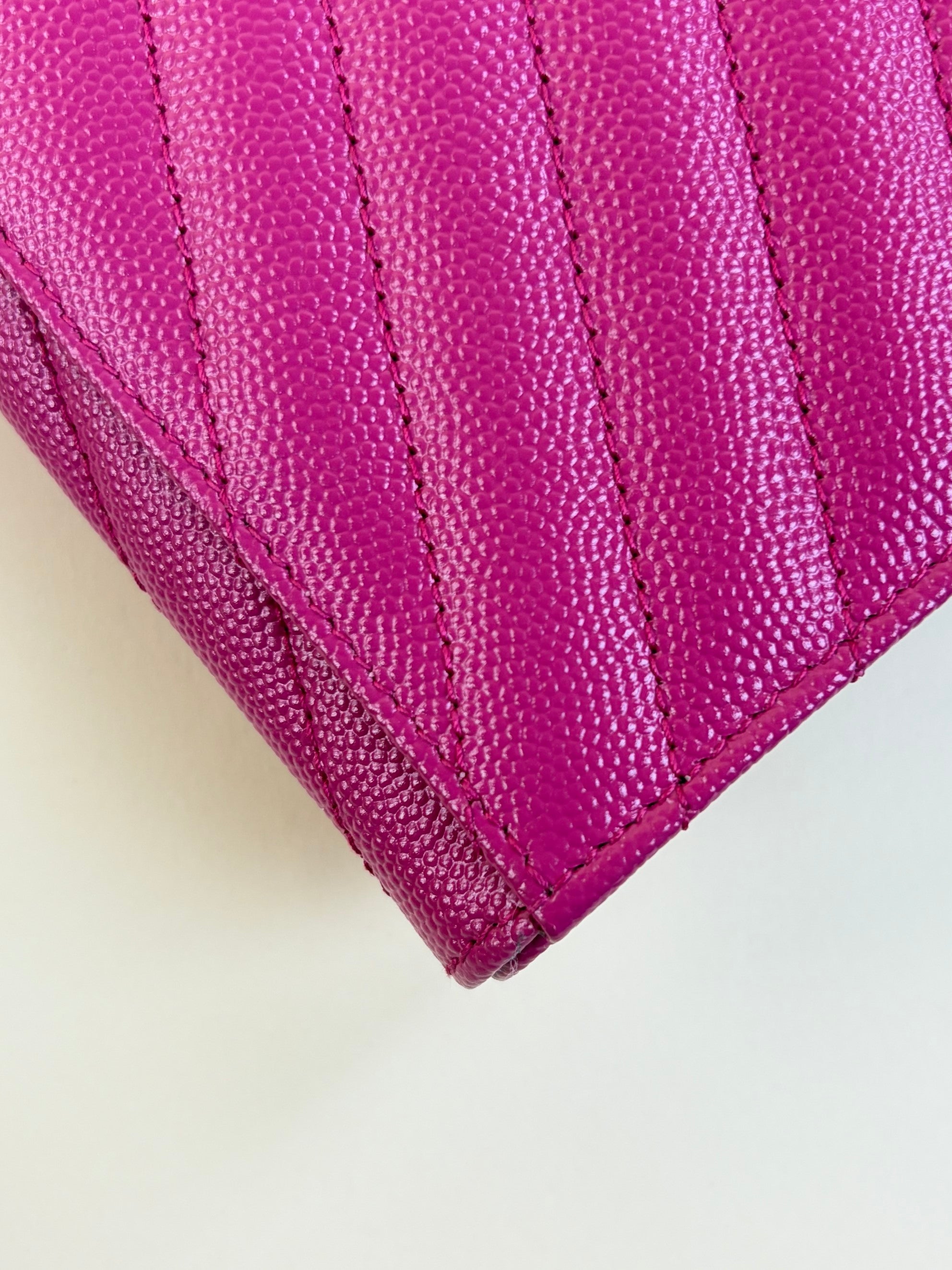 YSL Fuchsia Cassandre Matelasse Flap Pouch