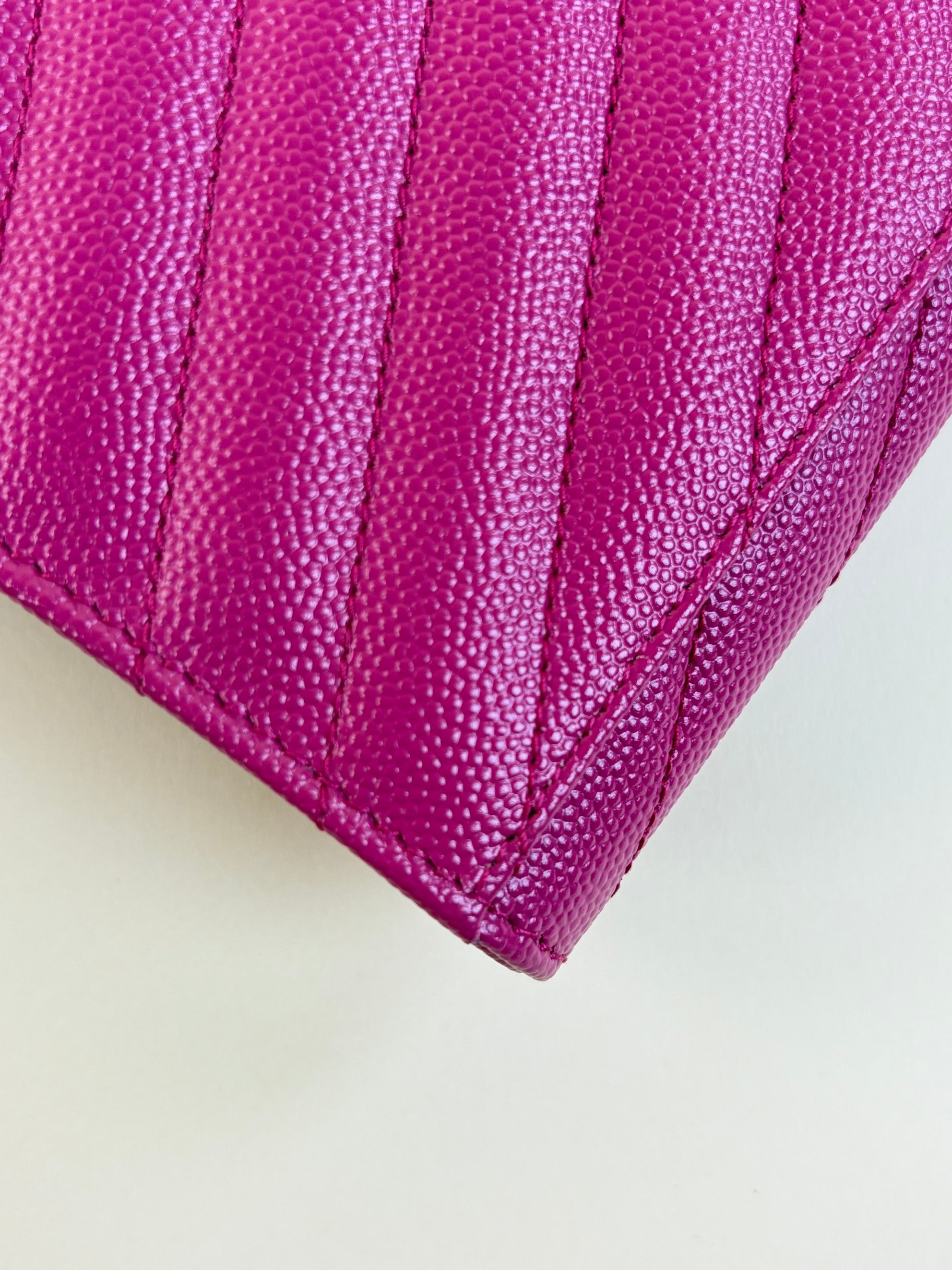 YSL Fuchsia Cassandre Matelasse Flap Pouch