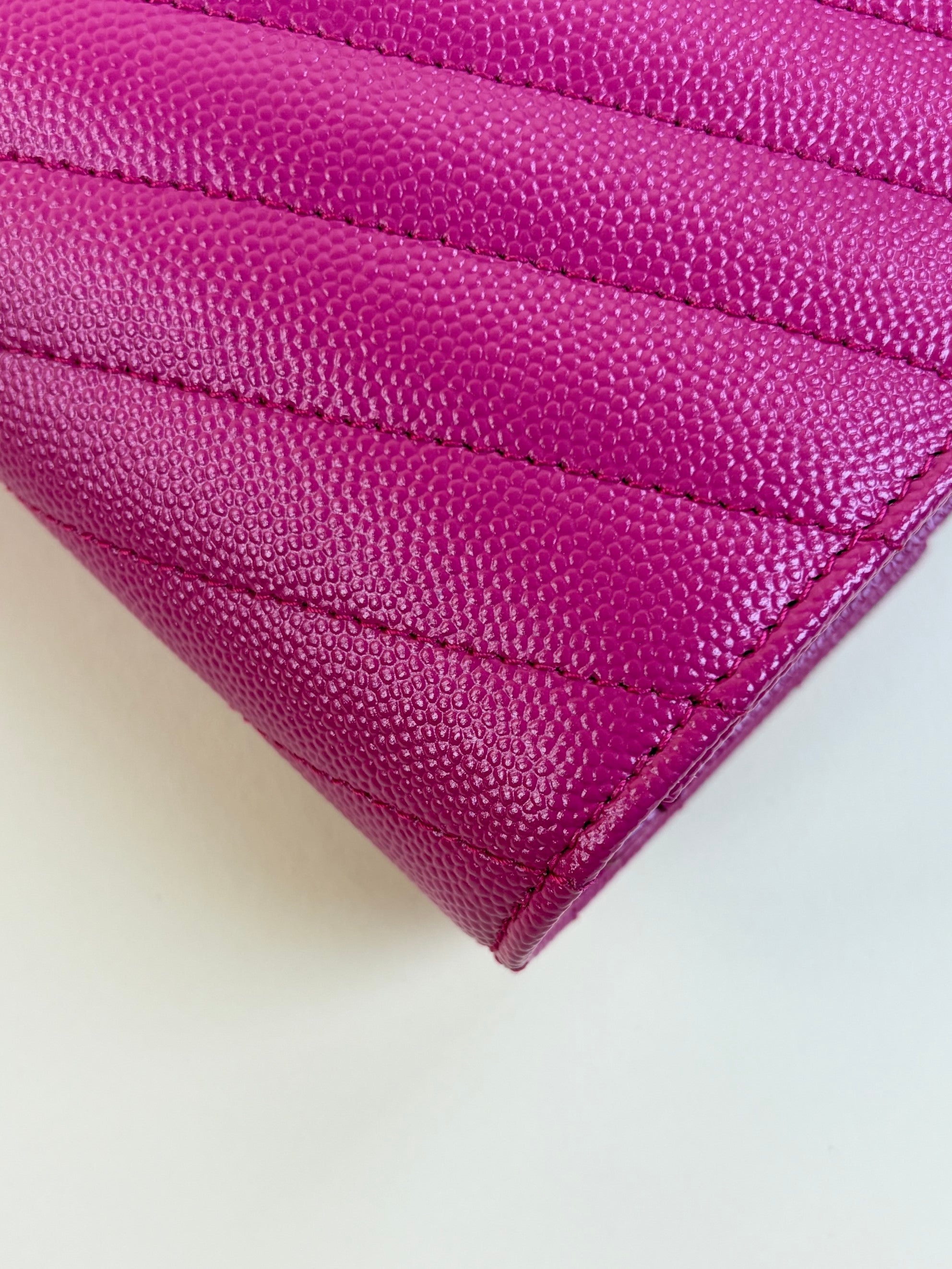 YSL Fuchsia Cassandre Matelasse Flap Pouch