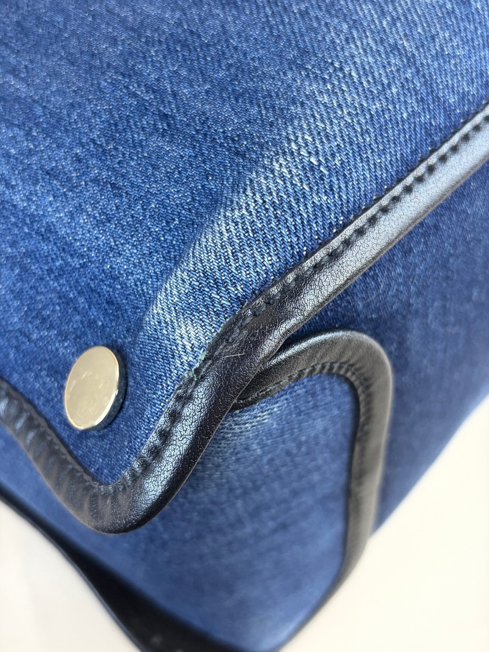 Givenchy blue denim medium logo bond tote bag