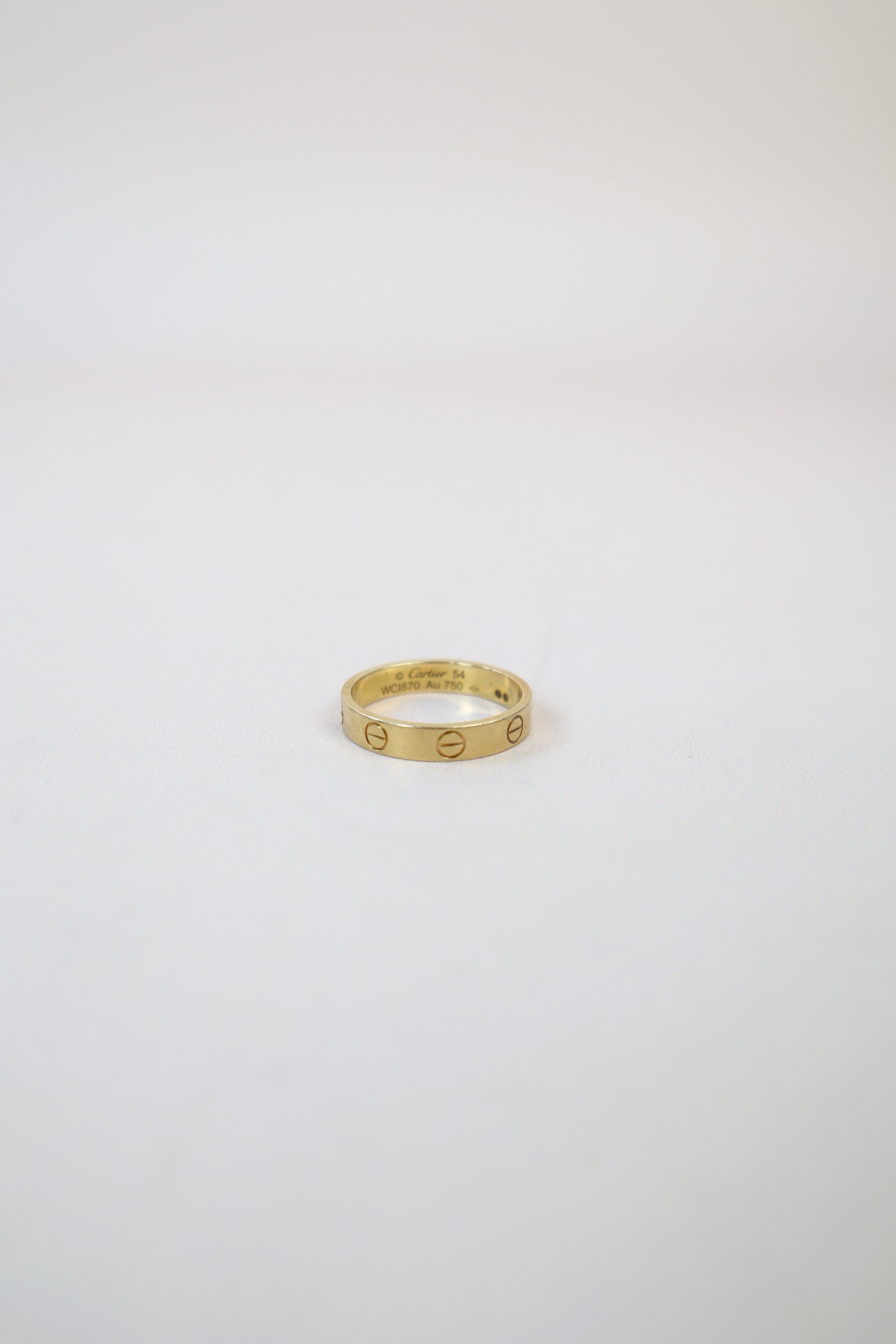 Cartier 18K Yellow Gold Small Model Love Wedding Ring 54