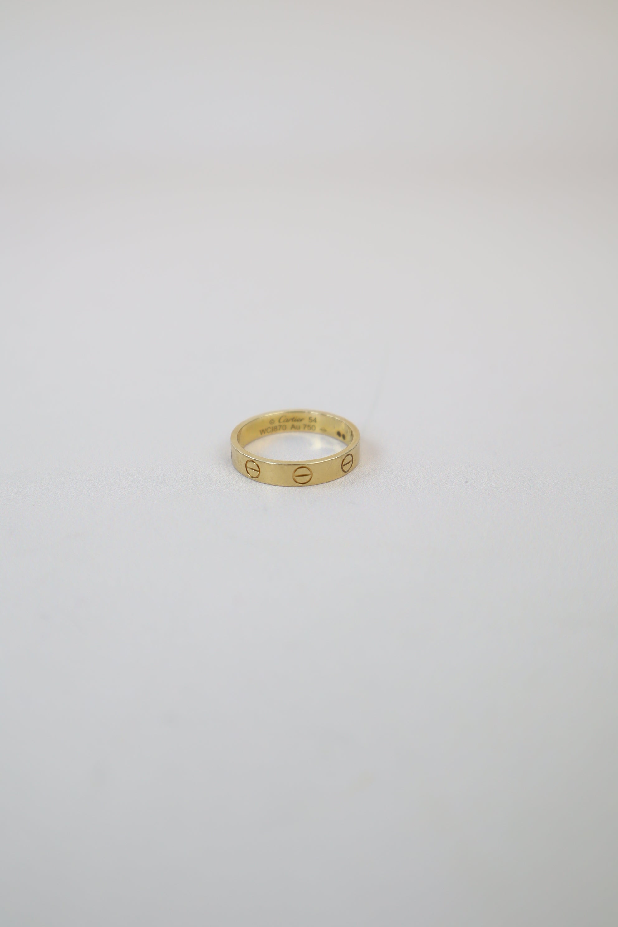 Cartier 18K Yellow Gold Small Model Love Wedding Ring 54