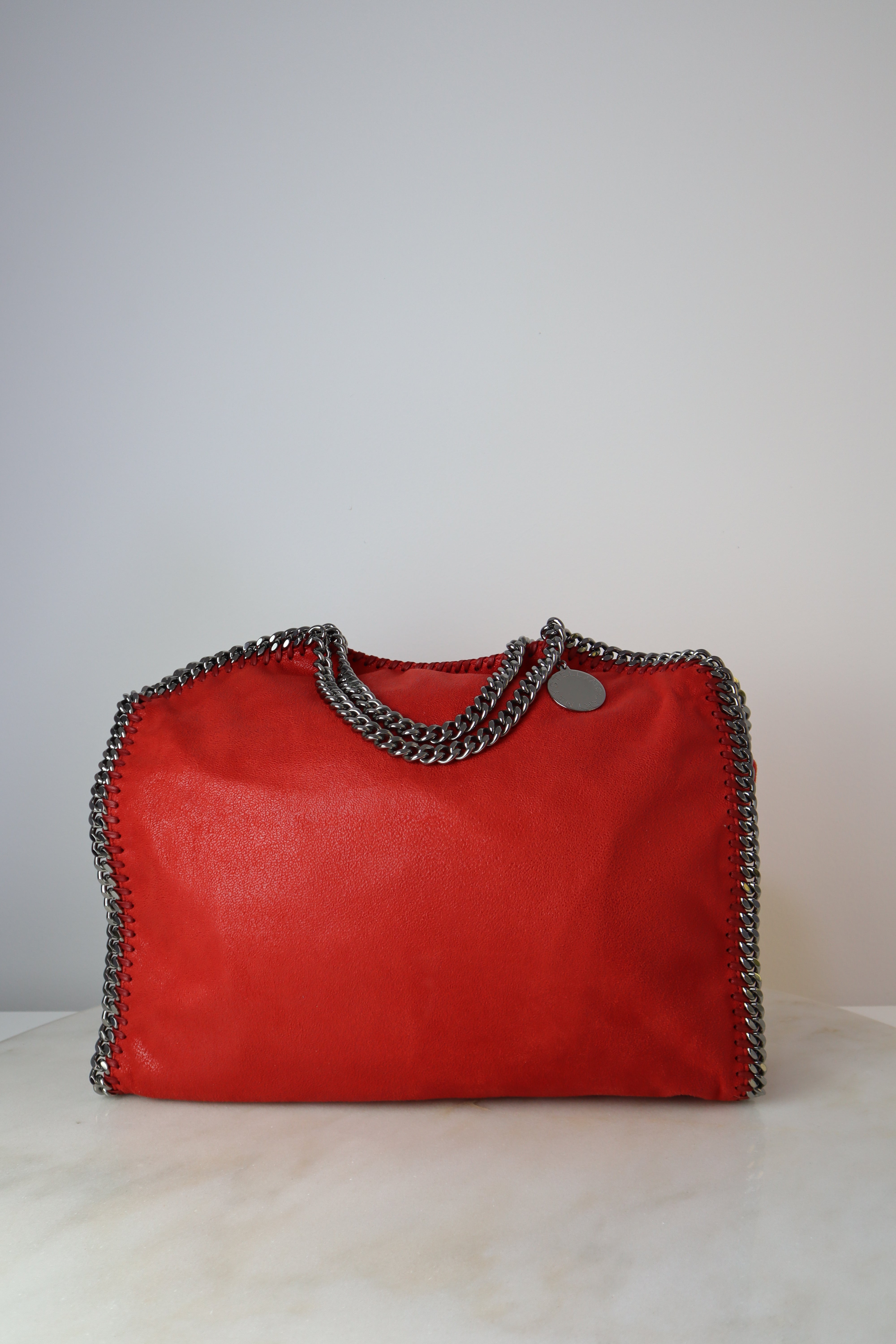 Stella Mccartney Red Fold Over Falabella Bag