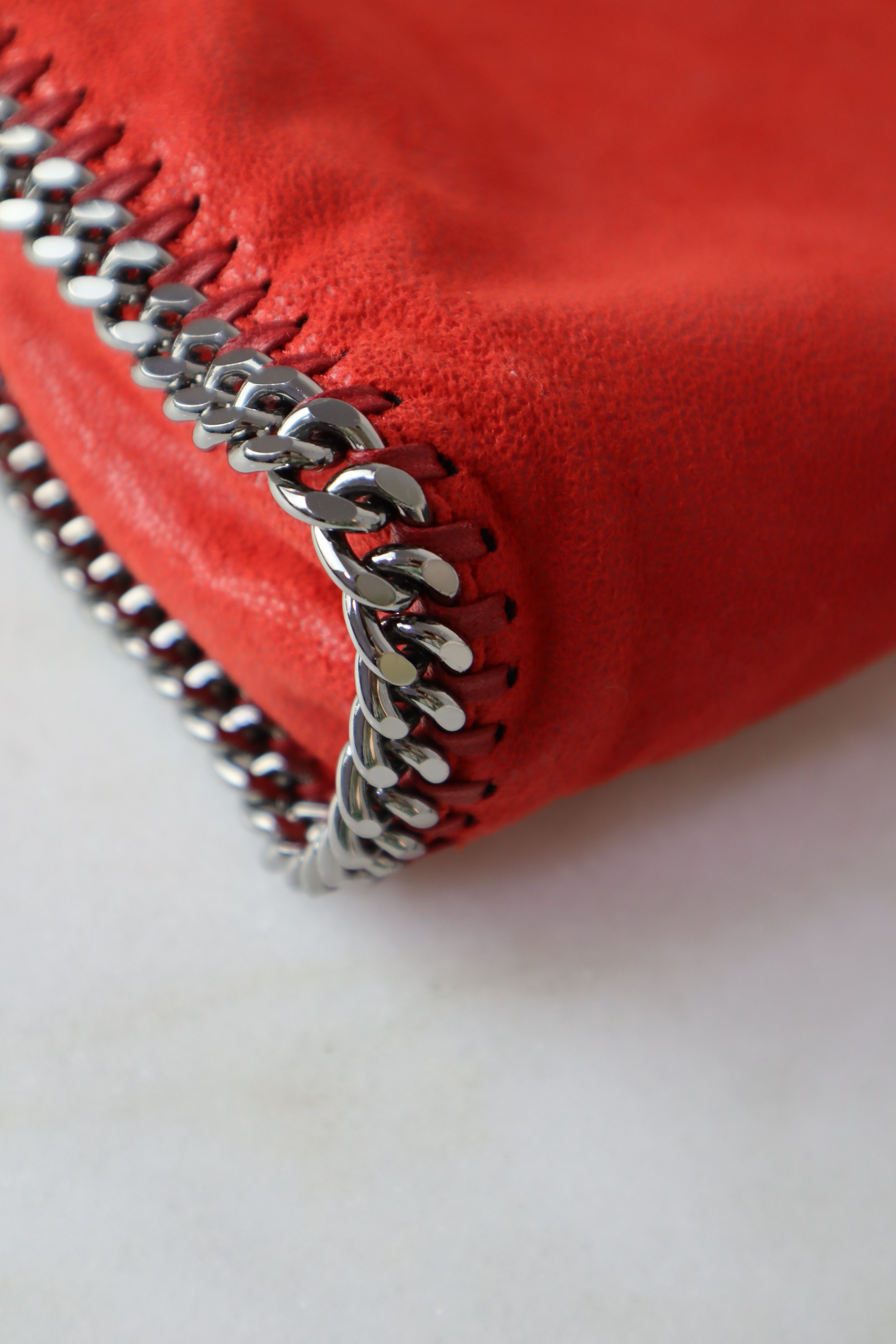 Stella Mccartney Red Fold Over Falabella Bag