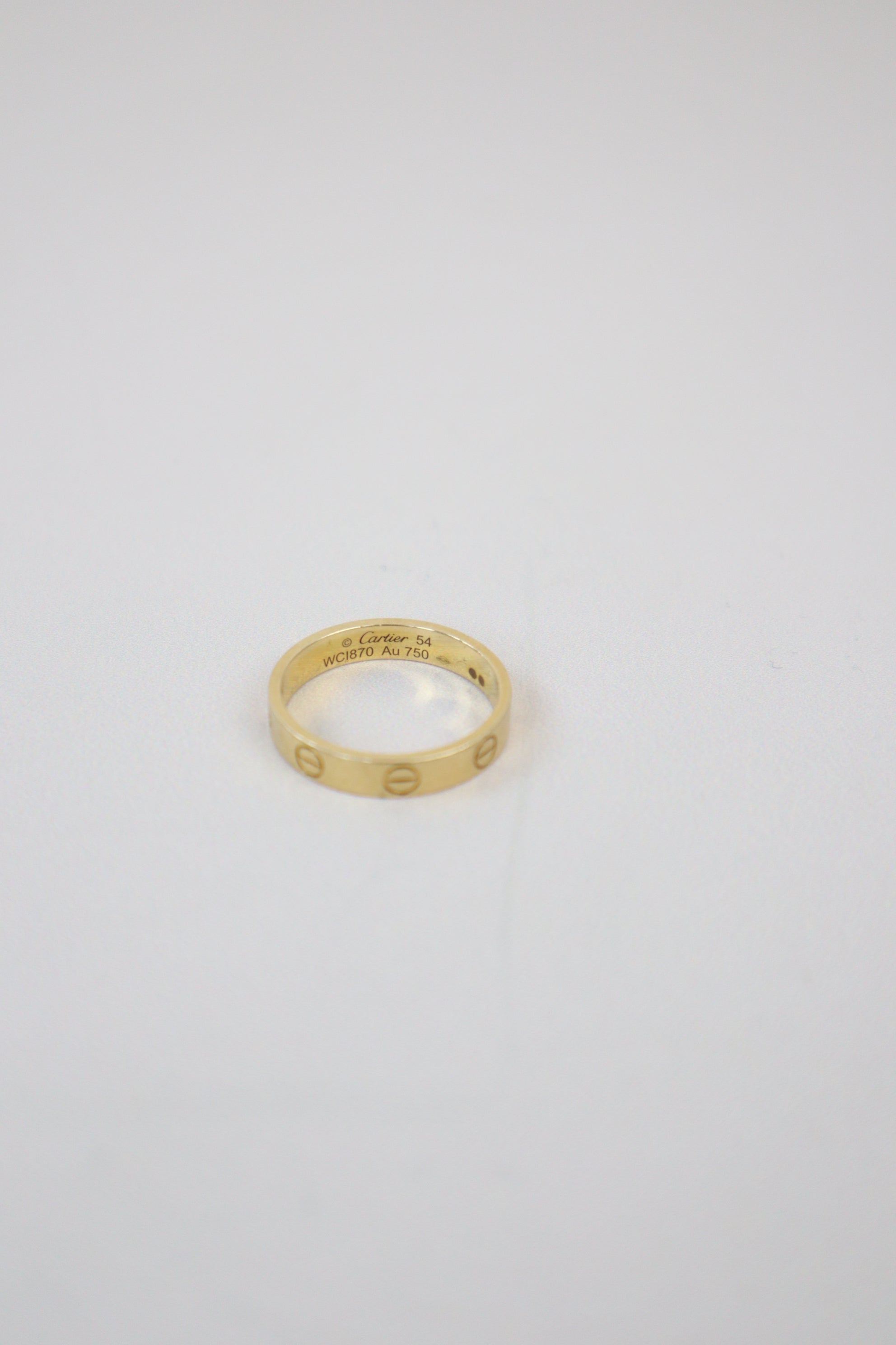 Cartier 18K Yellow Gold Small Model Love Wedding Ring 54