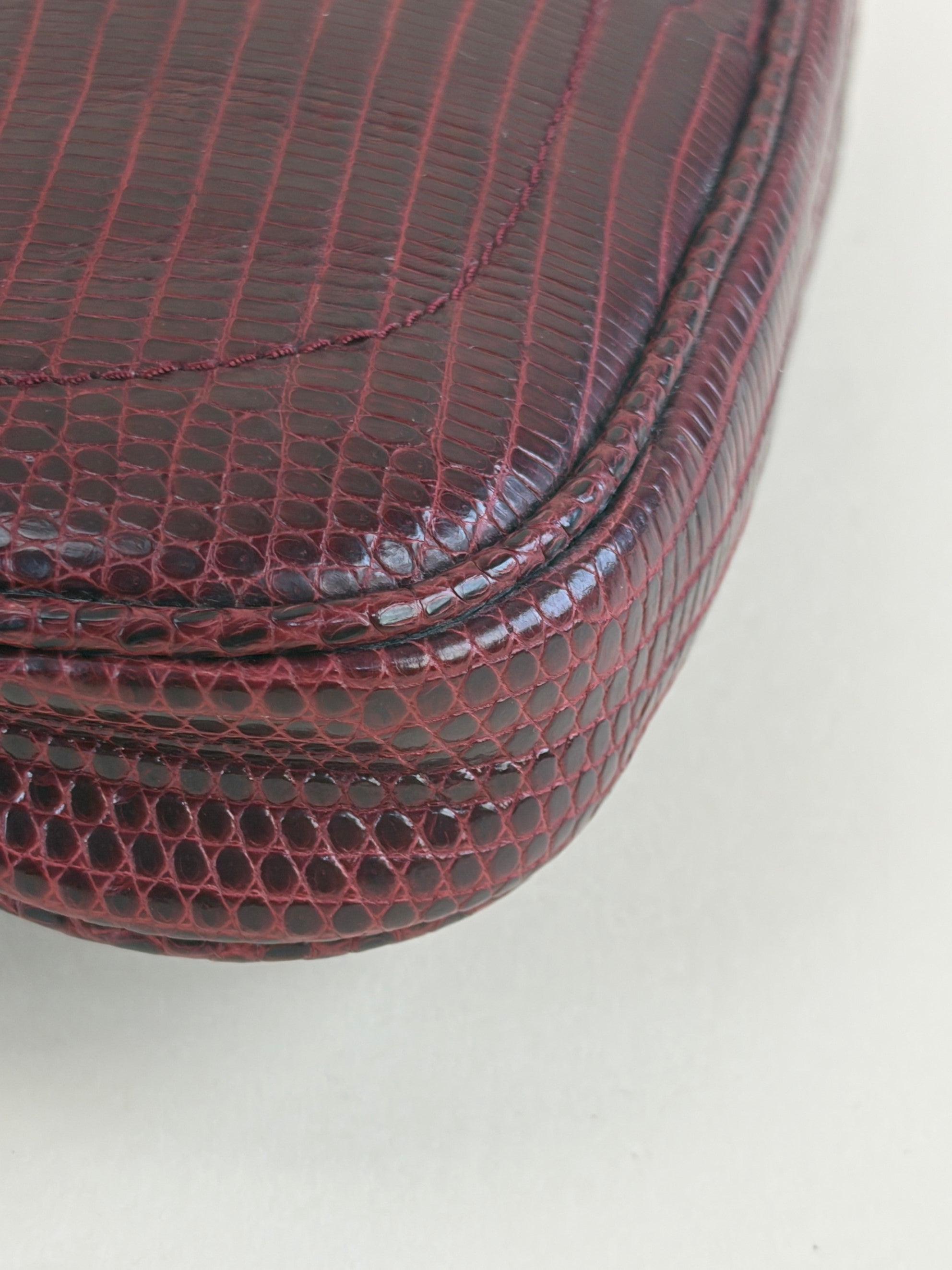 gucci mini burgundy lizard hobo bag