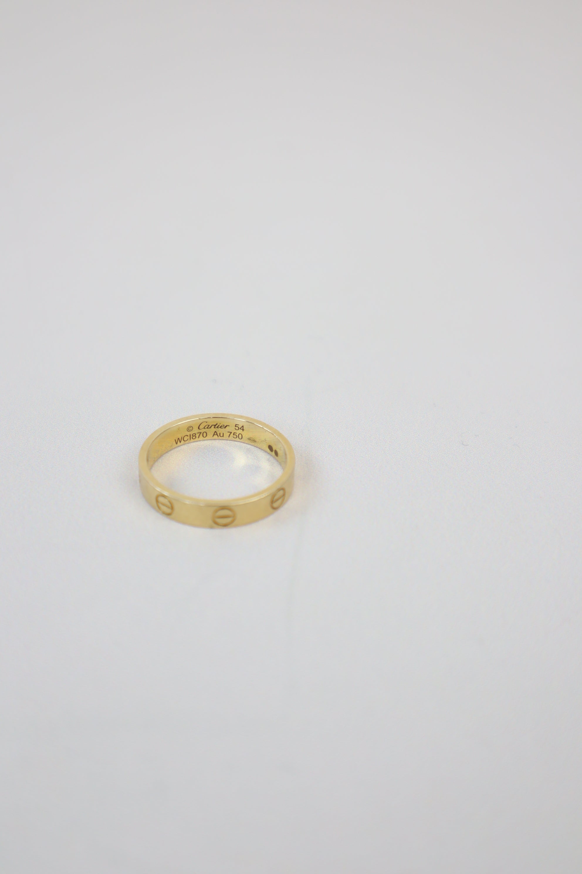 Cartier 18K Yellow Gold Small Model Love Wedding Ring 54