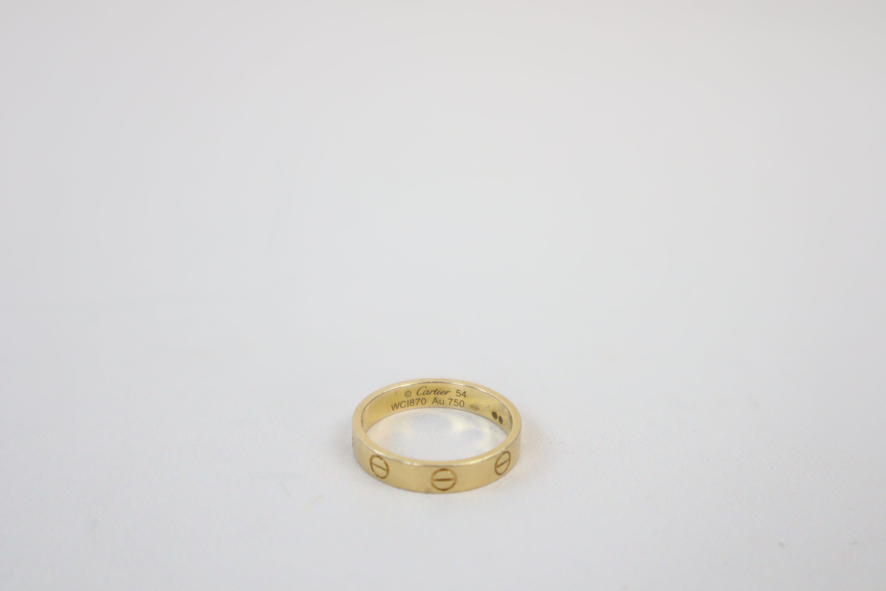 Cartier 18K Yellow Gold Small Model Love Wedding Ring 54