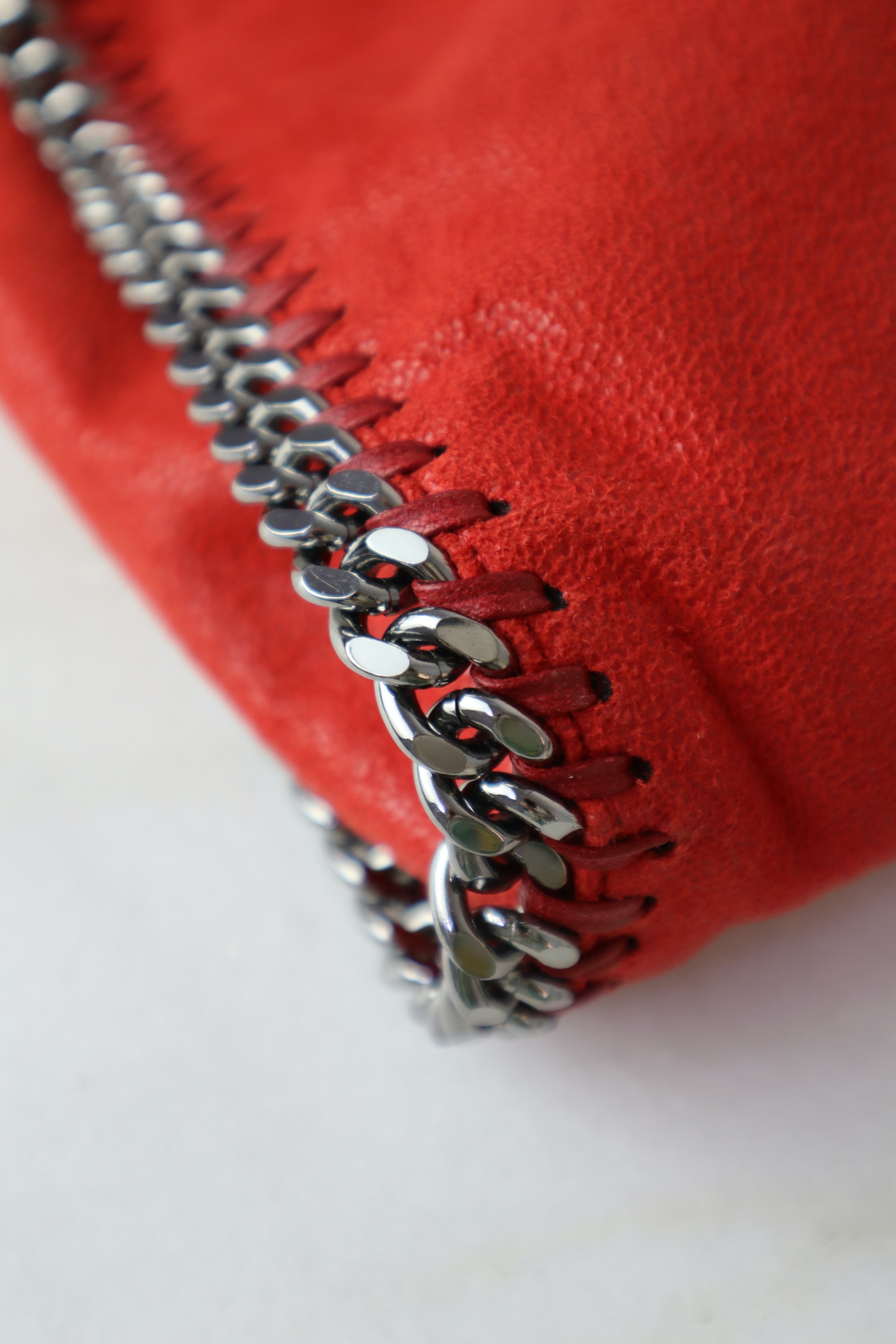 Stella Mccartney Red Fold Over Falabella Bag