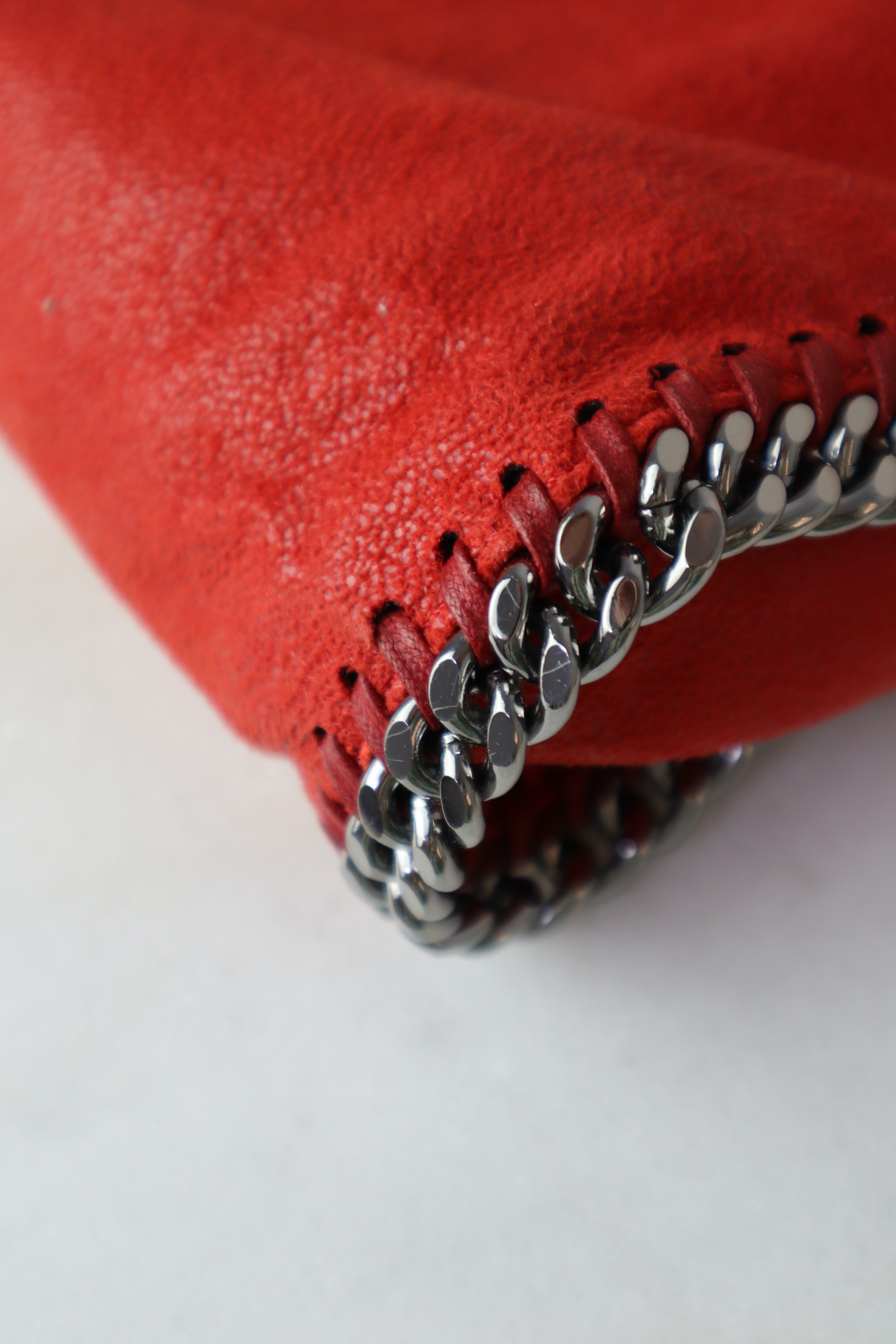Stella Mccartney Red Fold Over Falabella Bag