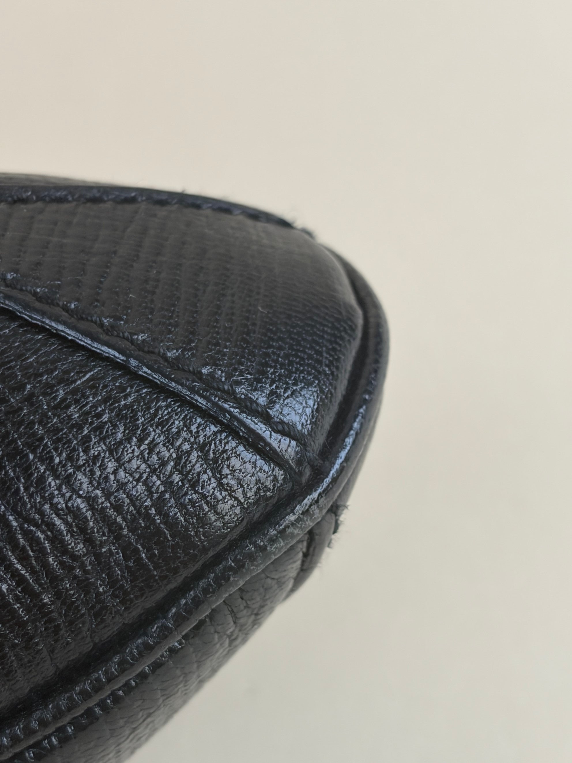 Gucci horse bit vintage black clutch bag