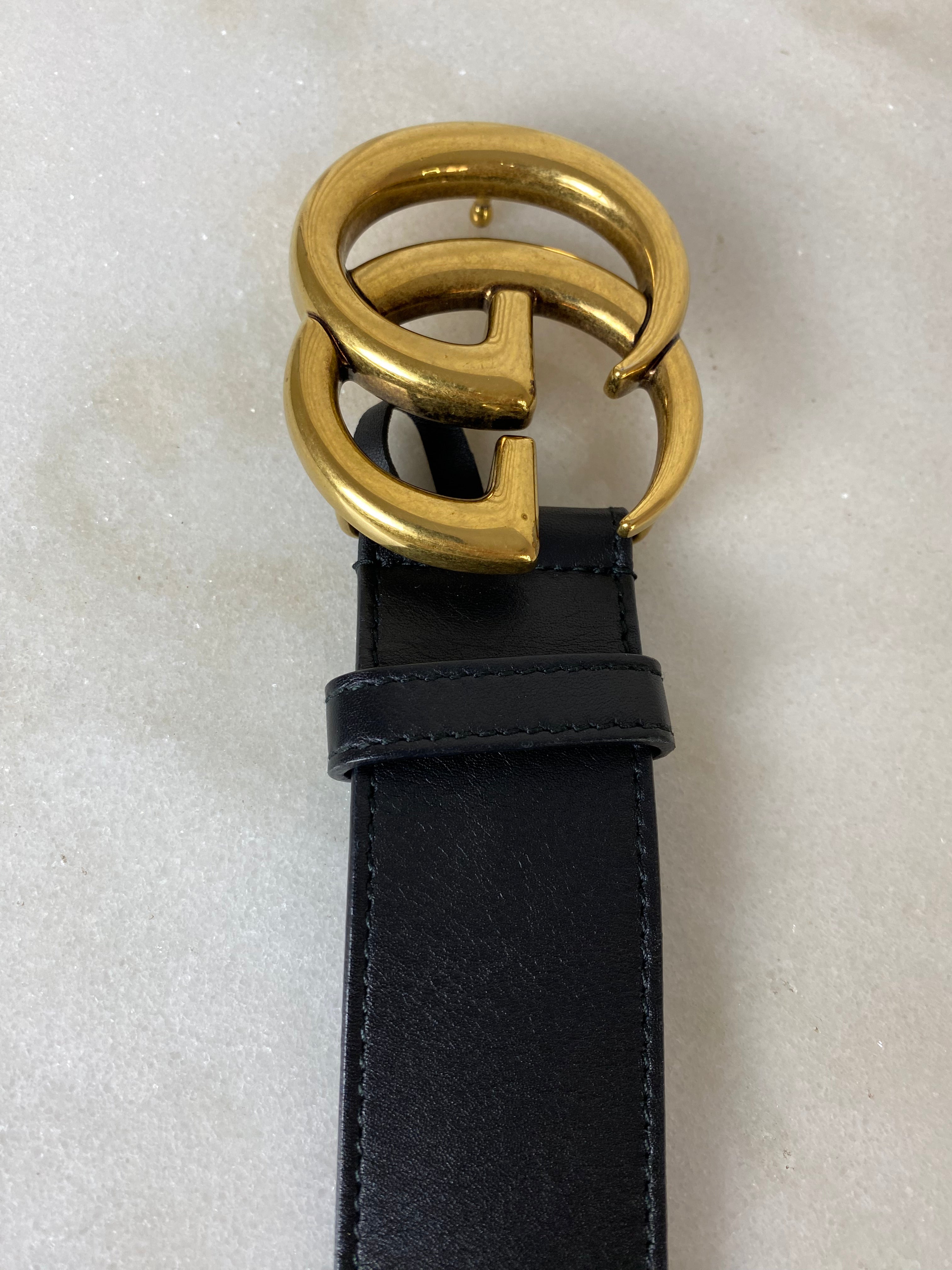 Gucci Black GG Belt 36-Belt-Gucci-The Closet Egypt
