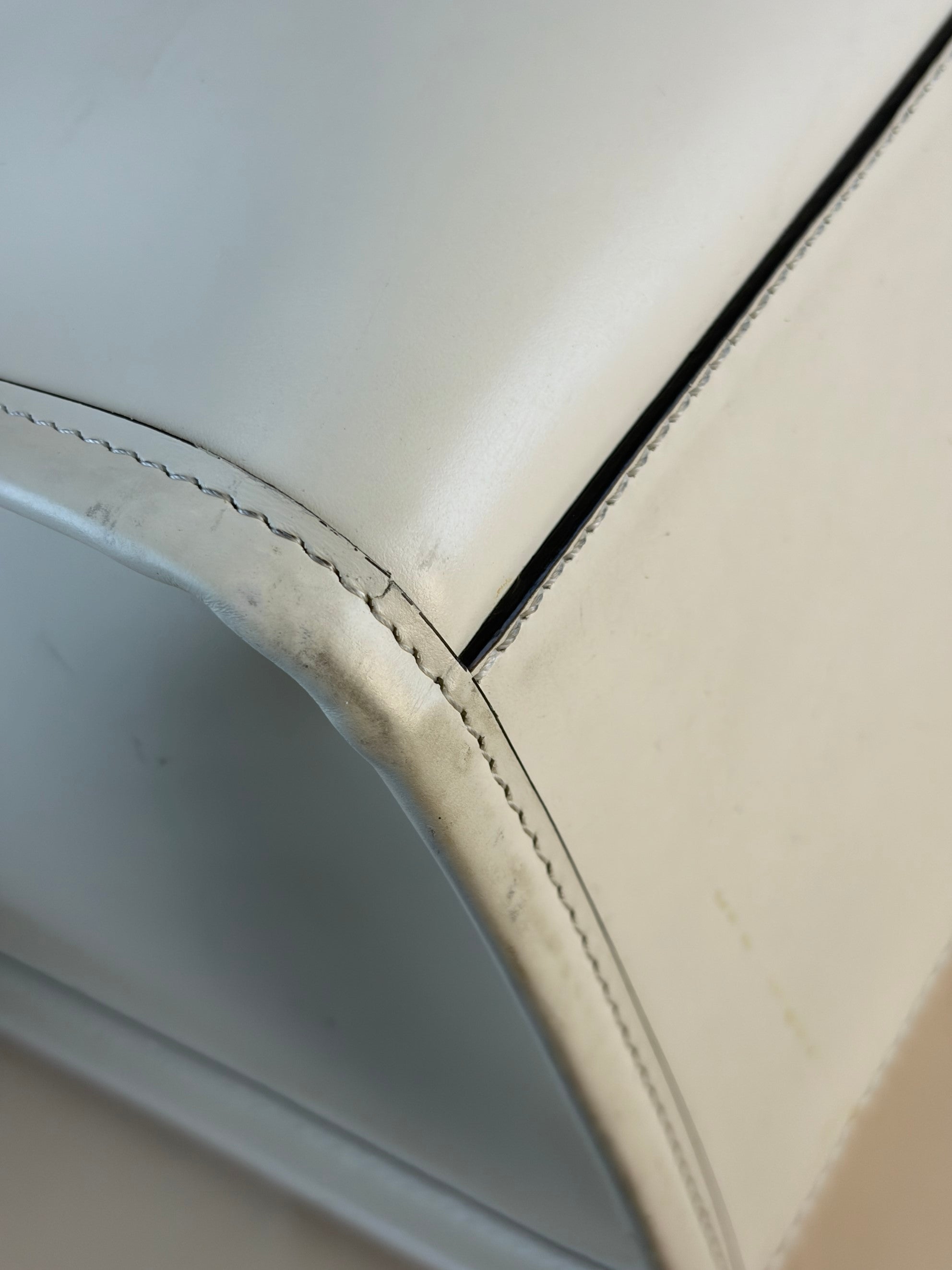 Fendi sunshine off white calfskin medium tote bag