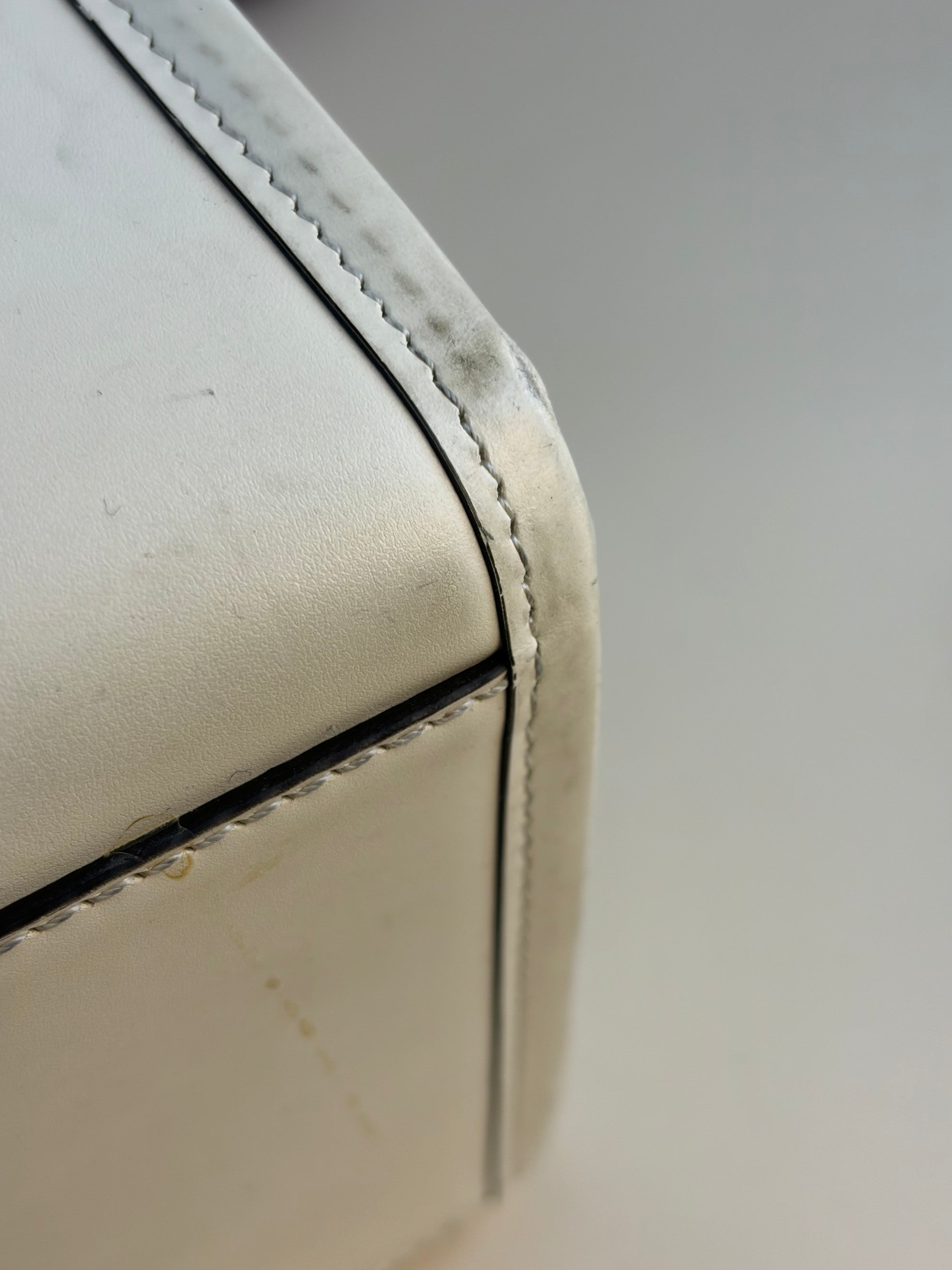 Fendi sunshine off white calfskin medium tote bag