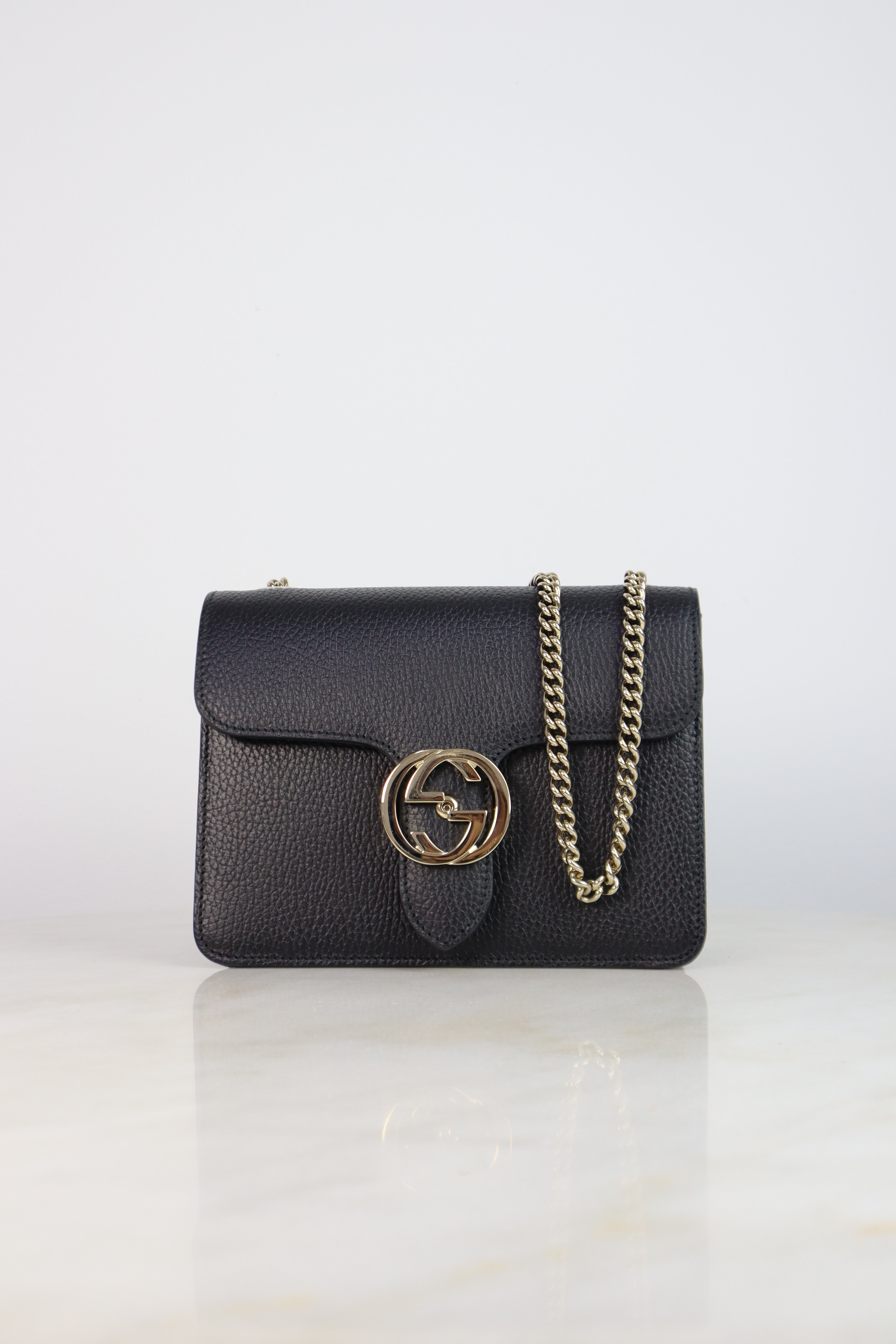 Gucci Black Interlocking G Shoulder Bag