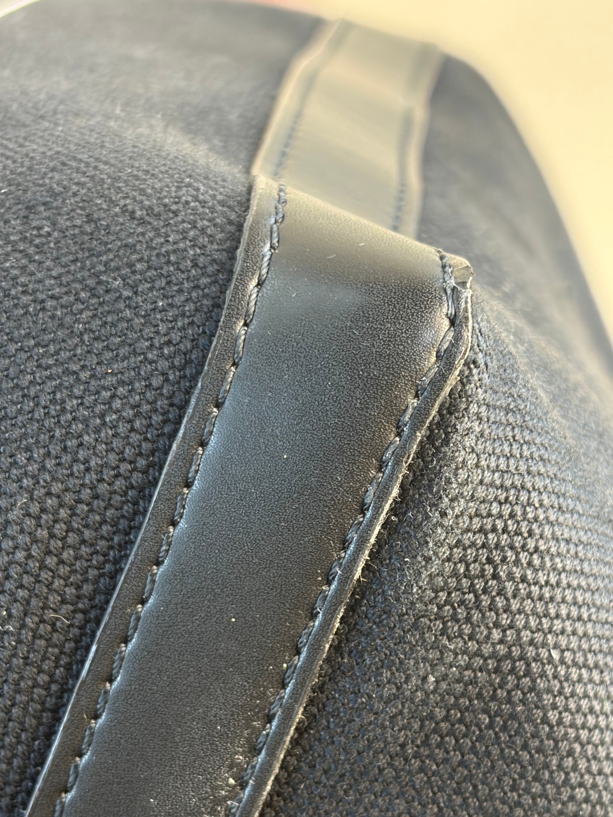 Valentino black canvas calfskin VL TN logo print small rock studs tote bag