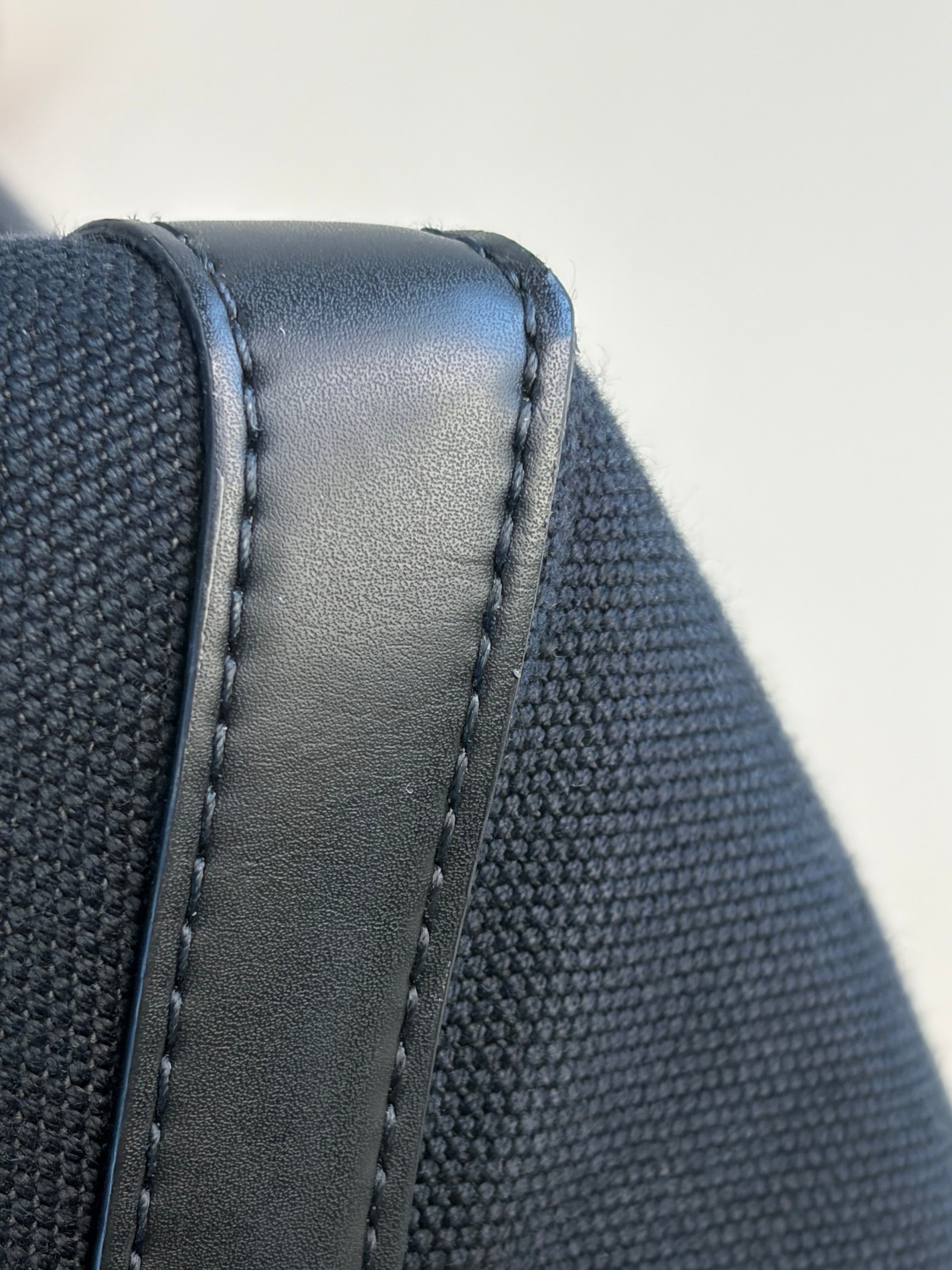 Valentino black canvas calfskin VL TN logo print small rock studs tote bag