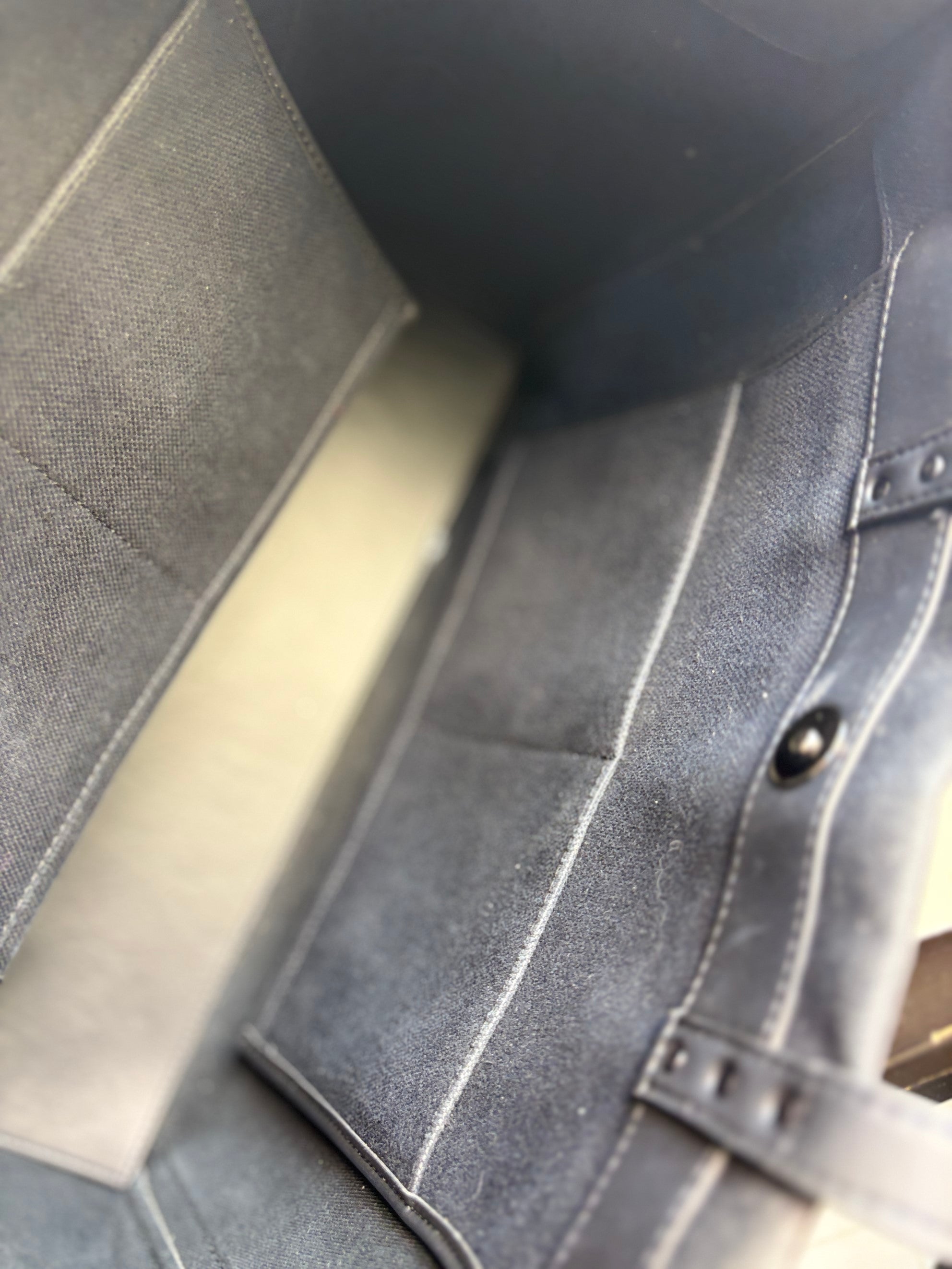 Valentino black canvas calfskin VL TN logo print small rock studs tote bag