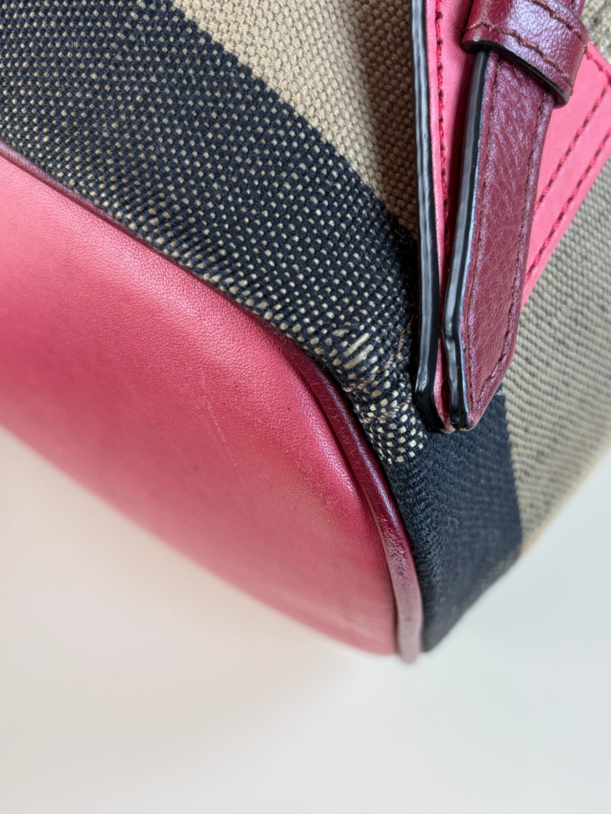 Burberry Red House Check Backpack Bag
