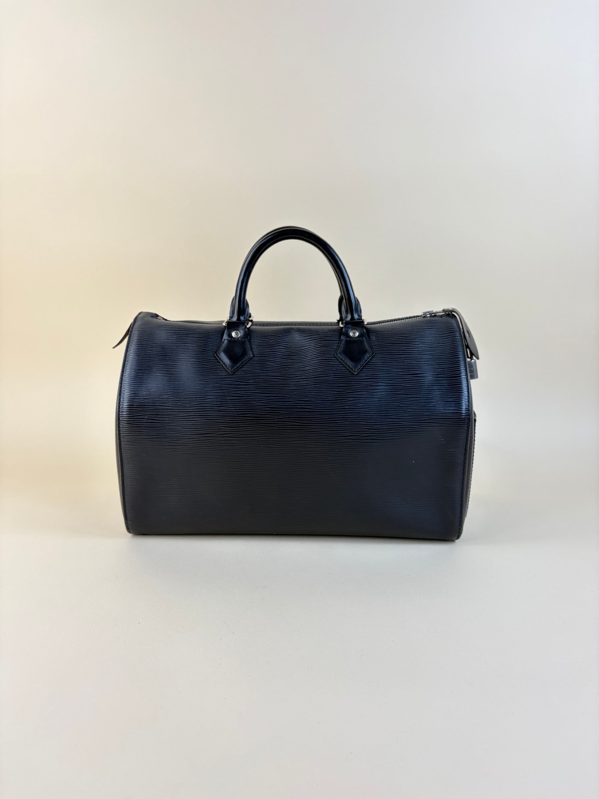 Louis Vuitton Black Speedy 30 Tote Bag
