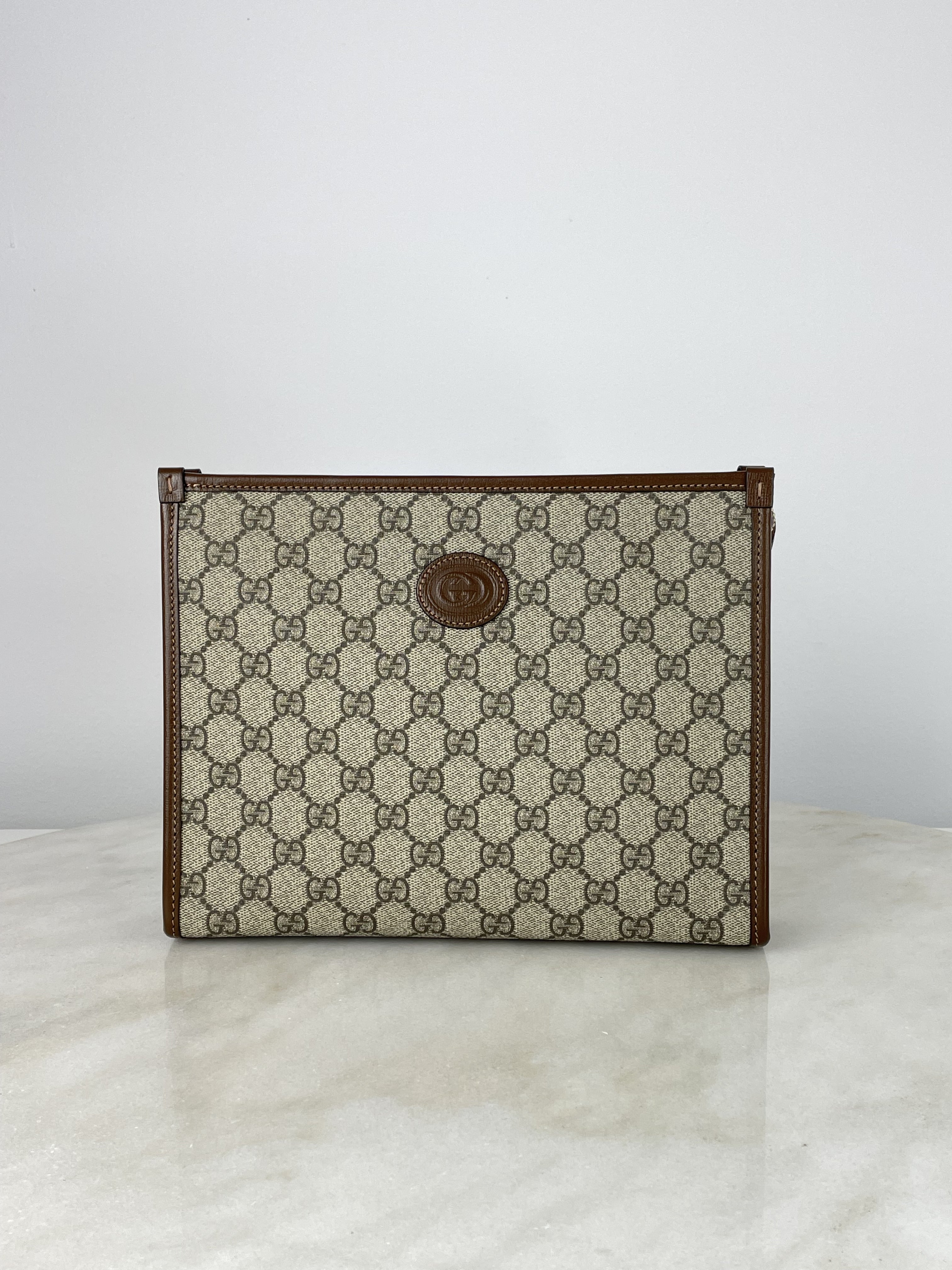 Gucci Brown GG Interlocking Pouch