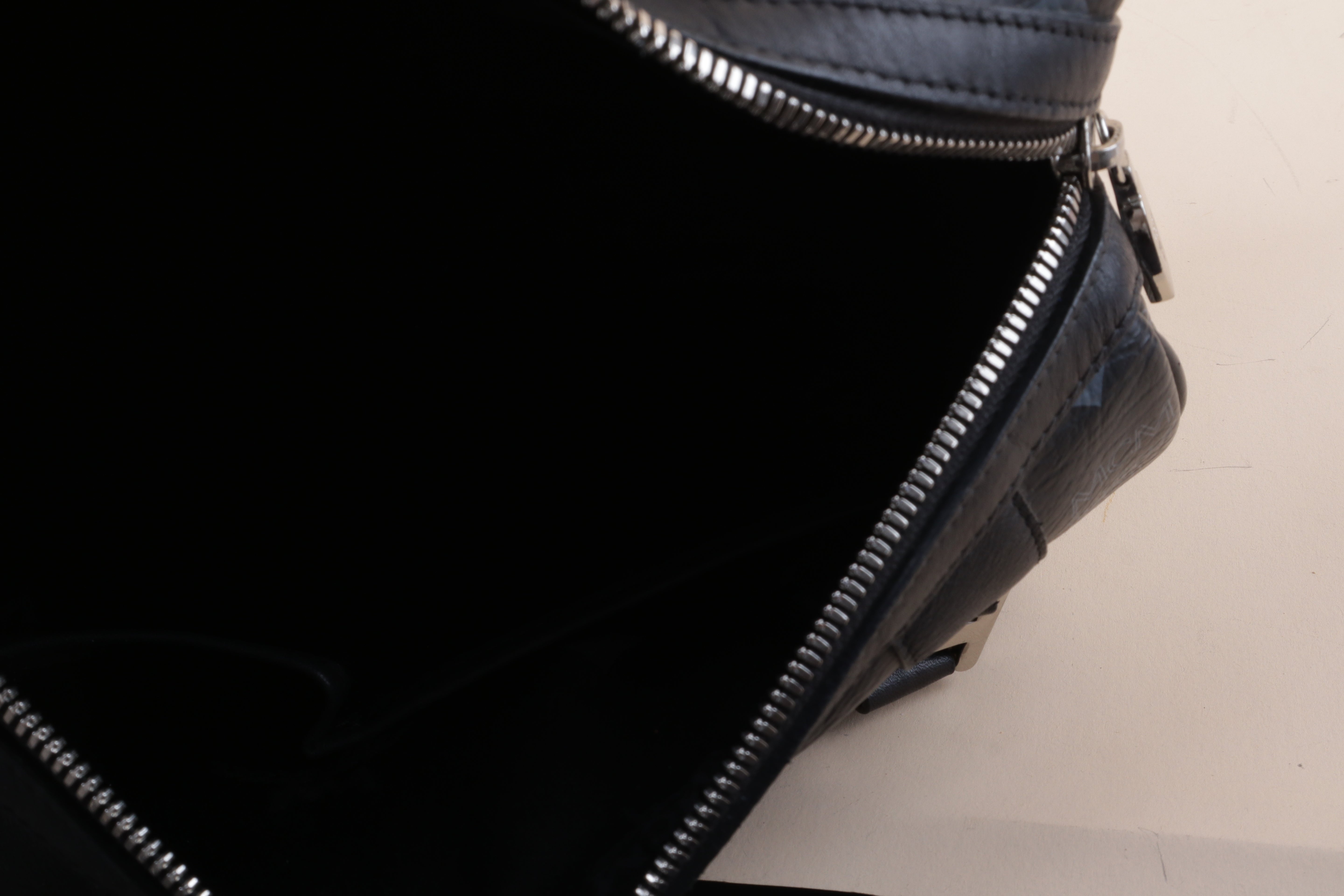 MCM Black Small Front Pocket Boston Tote Bag