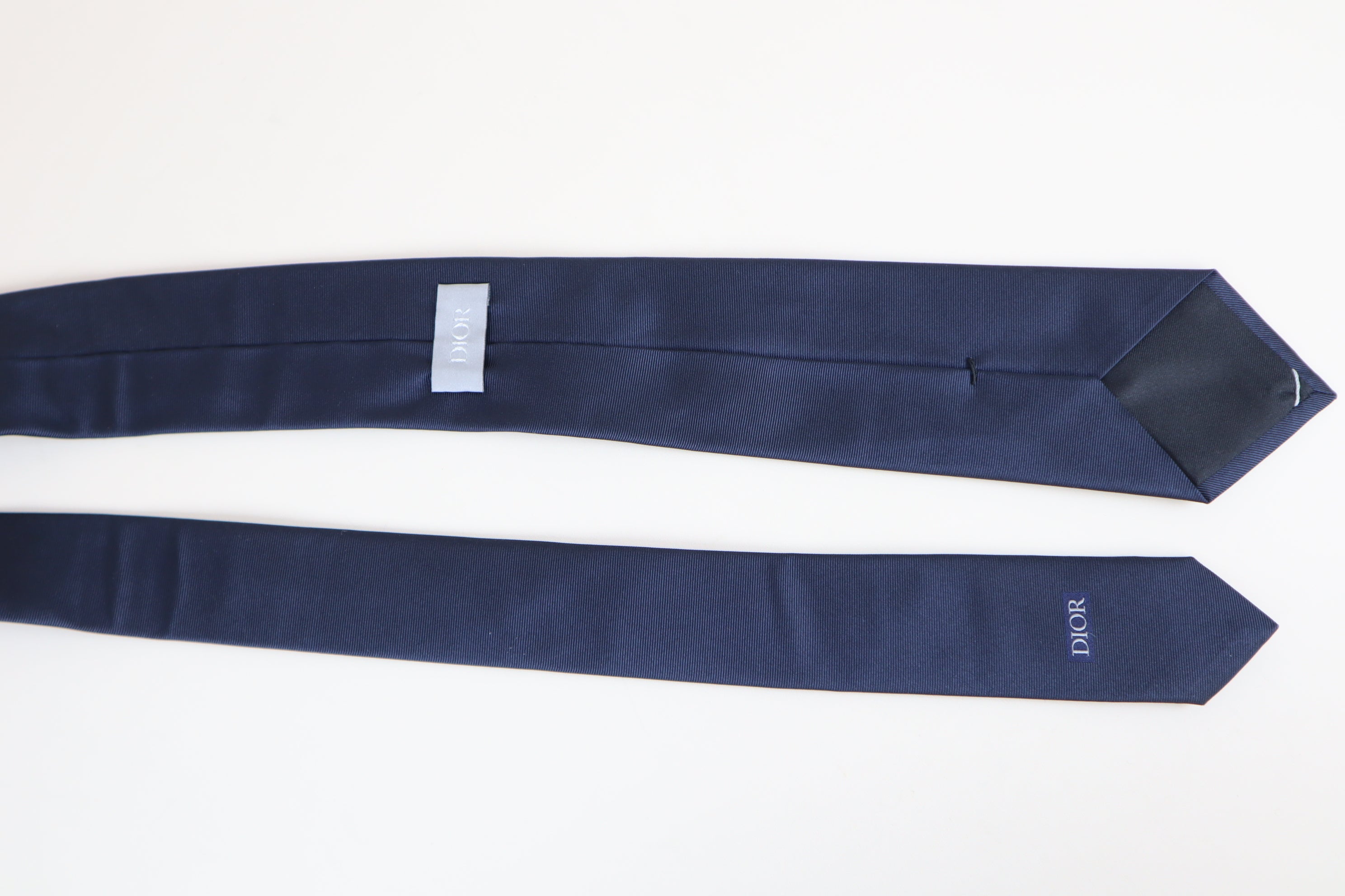 Christian Dior Navy Blue CD Logo Necktie