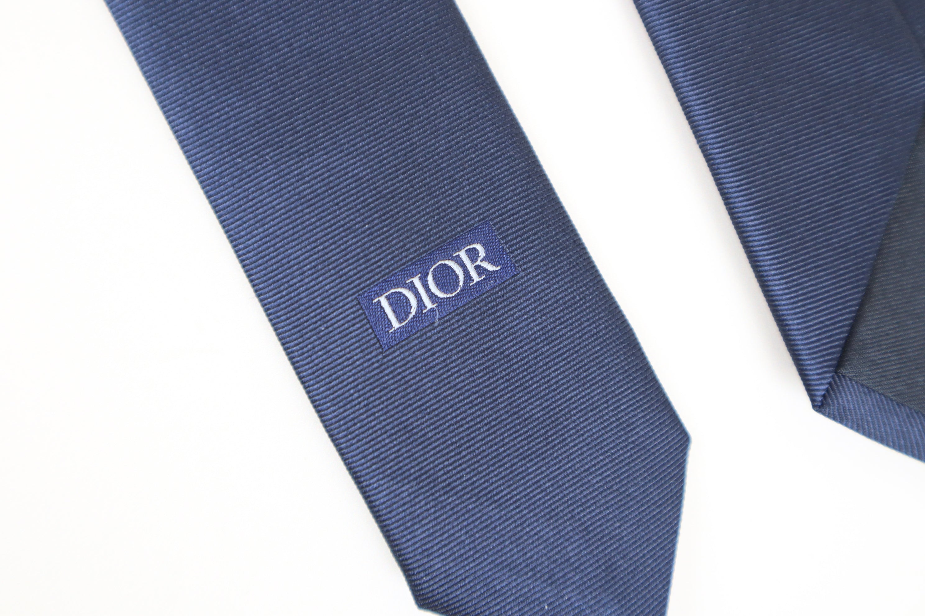 Christian Dior Navy Blue CD Logo Necktie