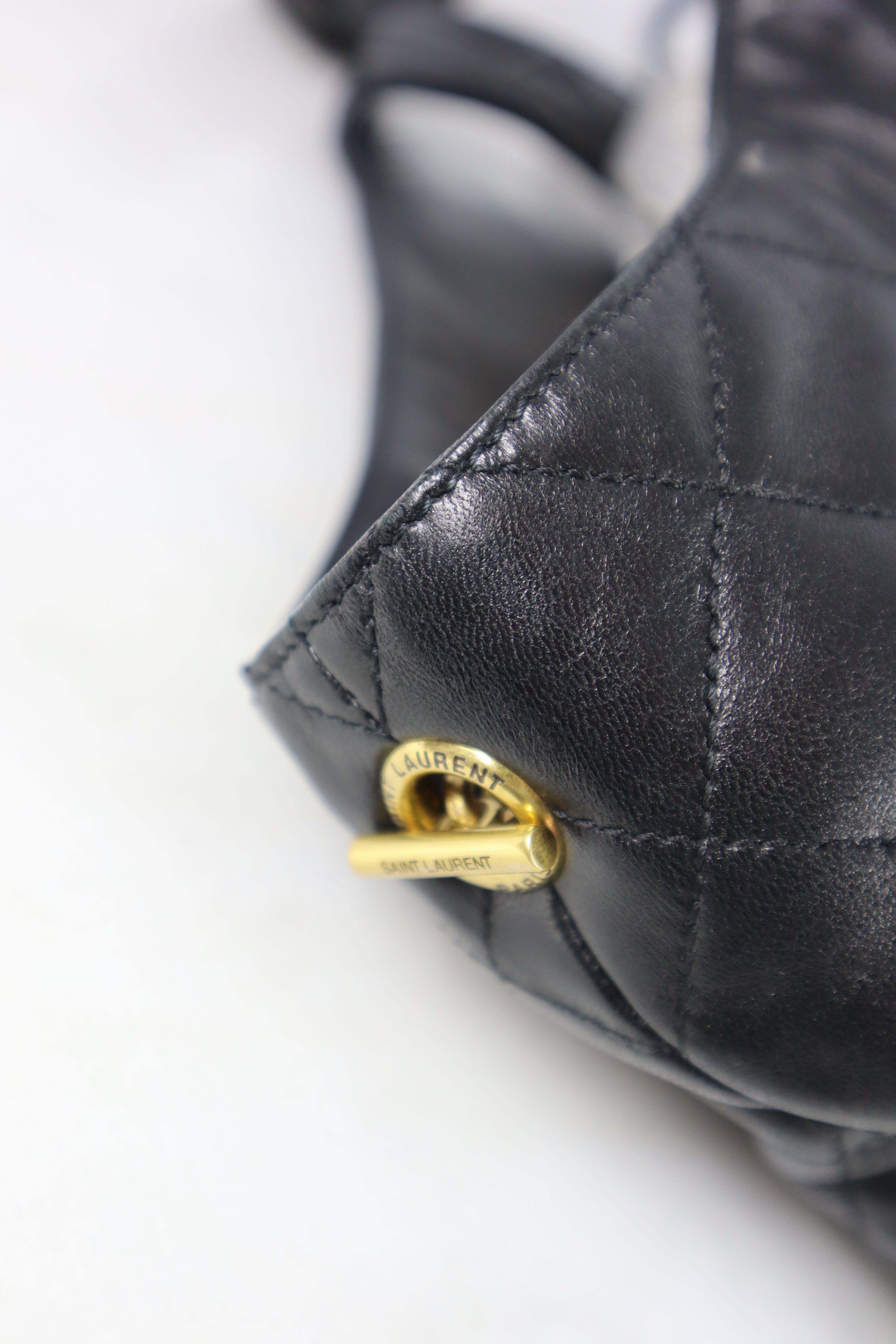 YSL Black ICARE Quilted Tote Bag W/ Pouch-handbag-YSL-The Closet Egypt