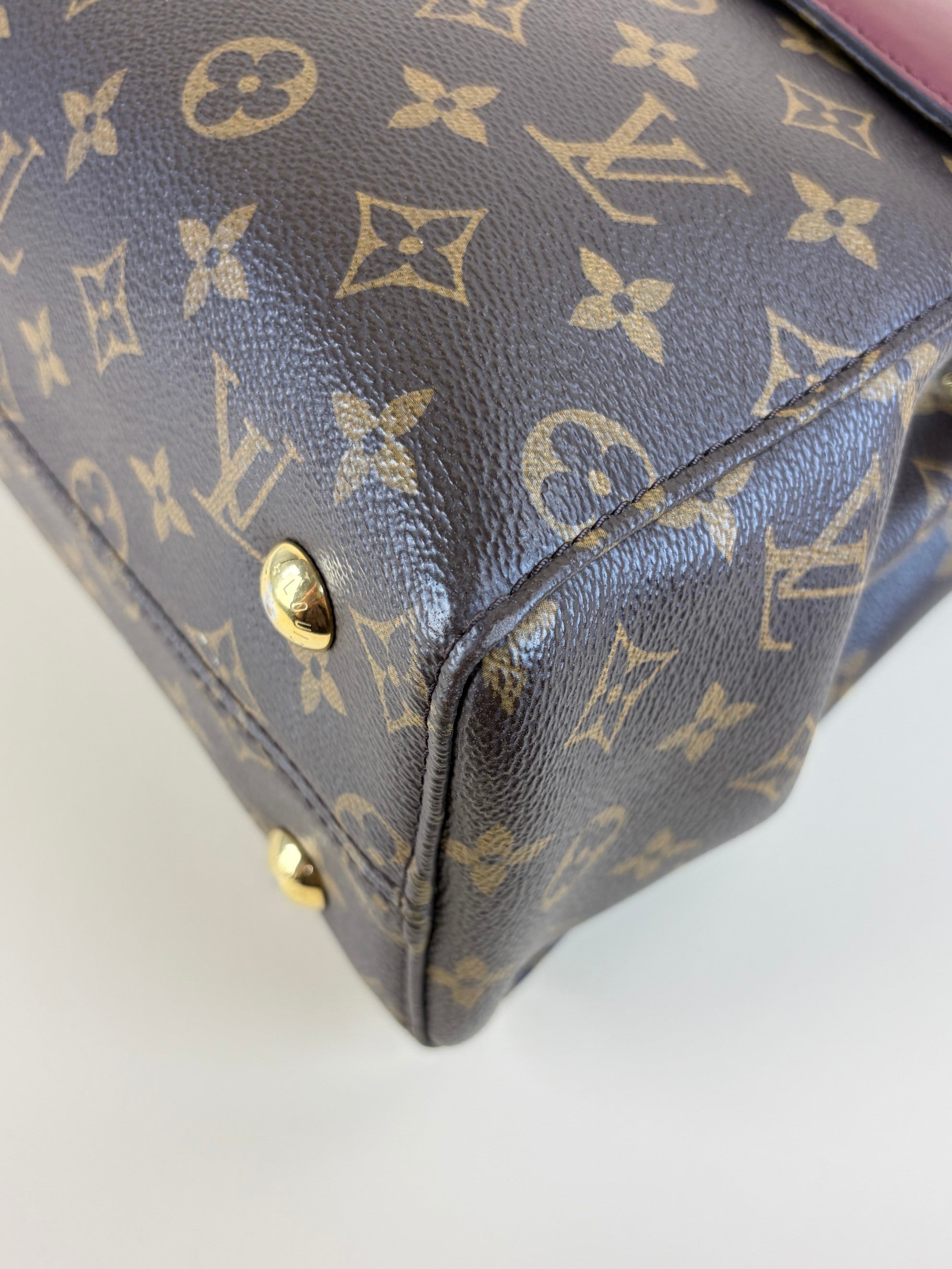 Louis Vuitton Monogram Burgandy canvas Venus tote bag