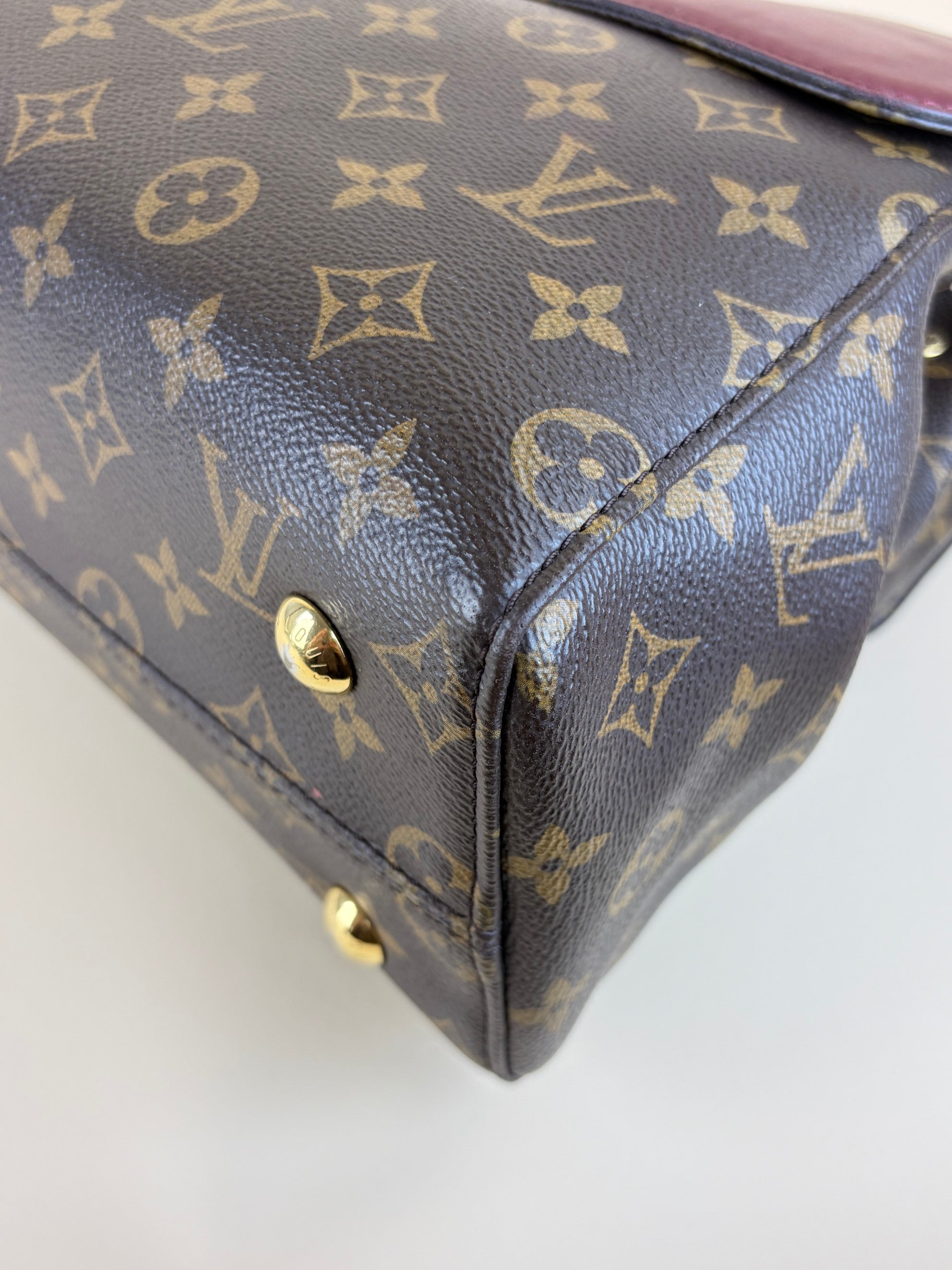 Louis Vuitton Monogram Burgandy canvas Venus tote bag
