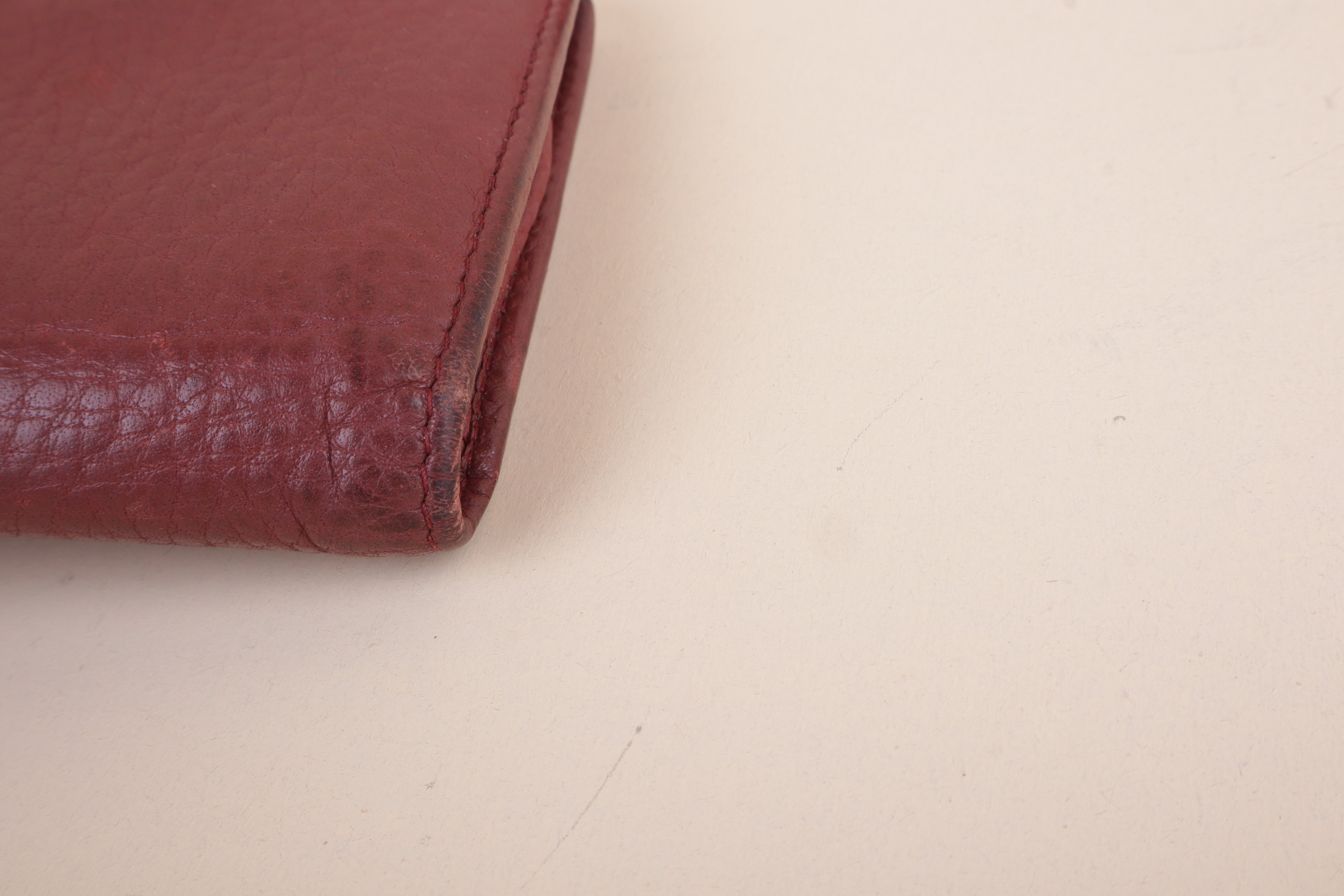 Prada Burgundy Bifold Small Wallet