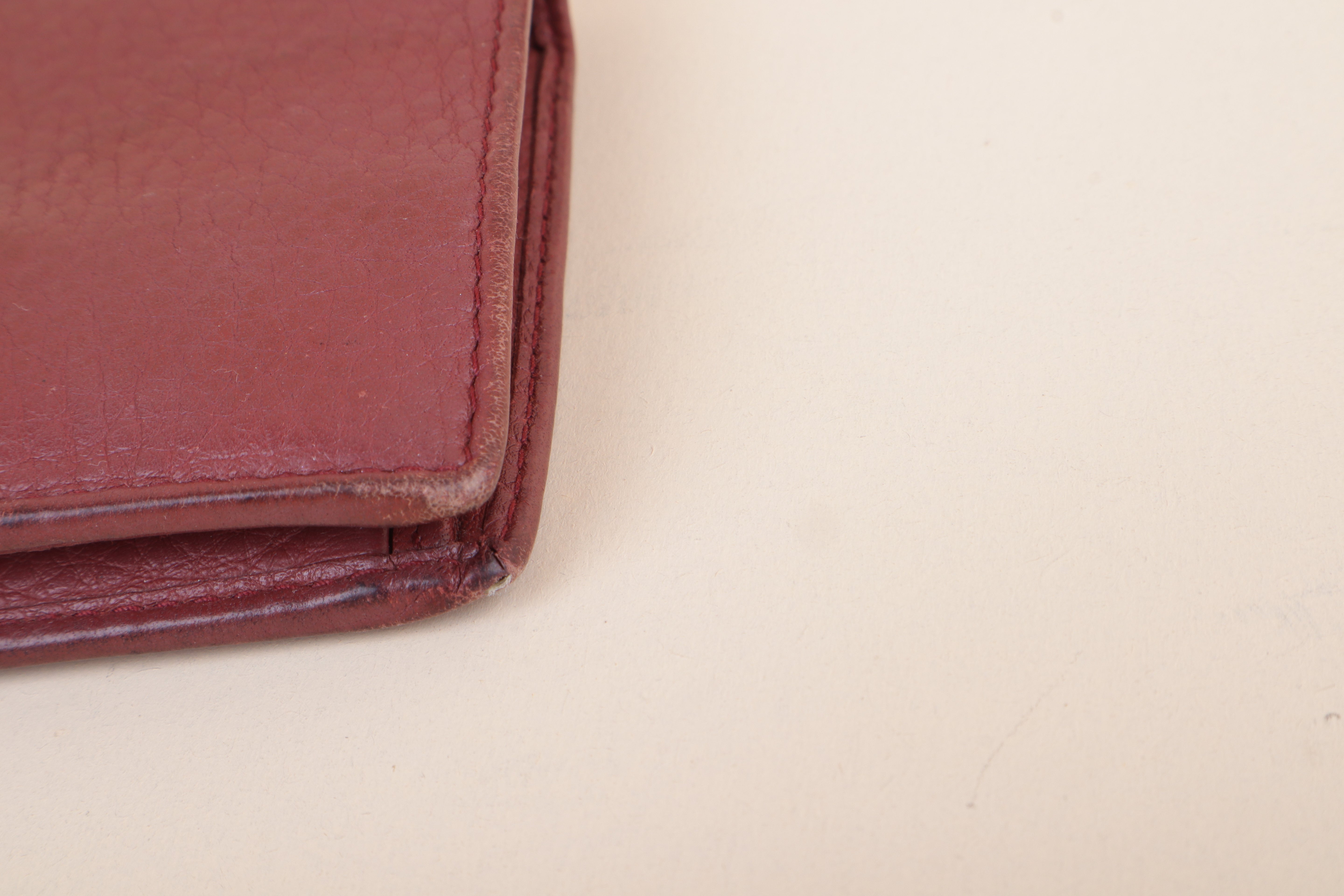 Prada Burgundy Bifold Small Wallet