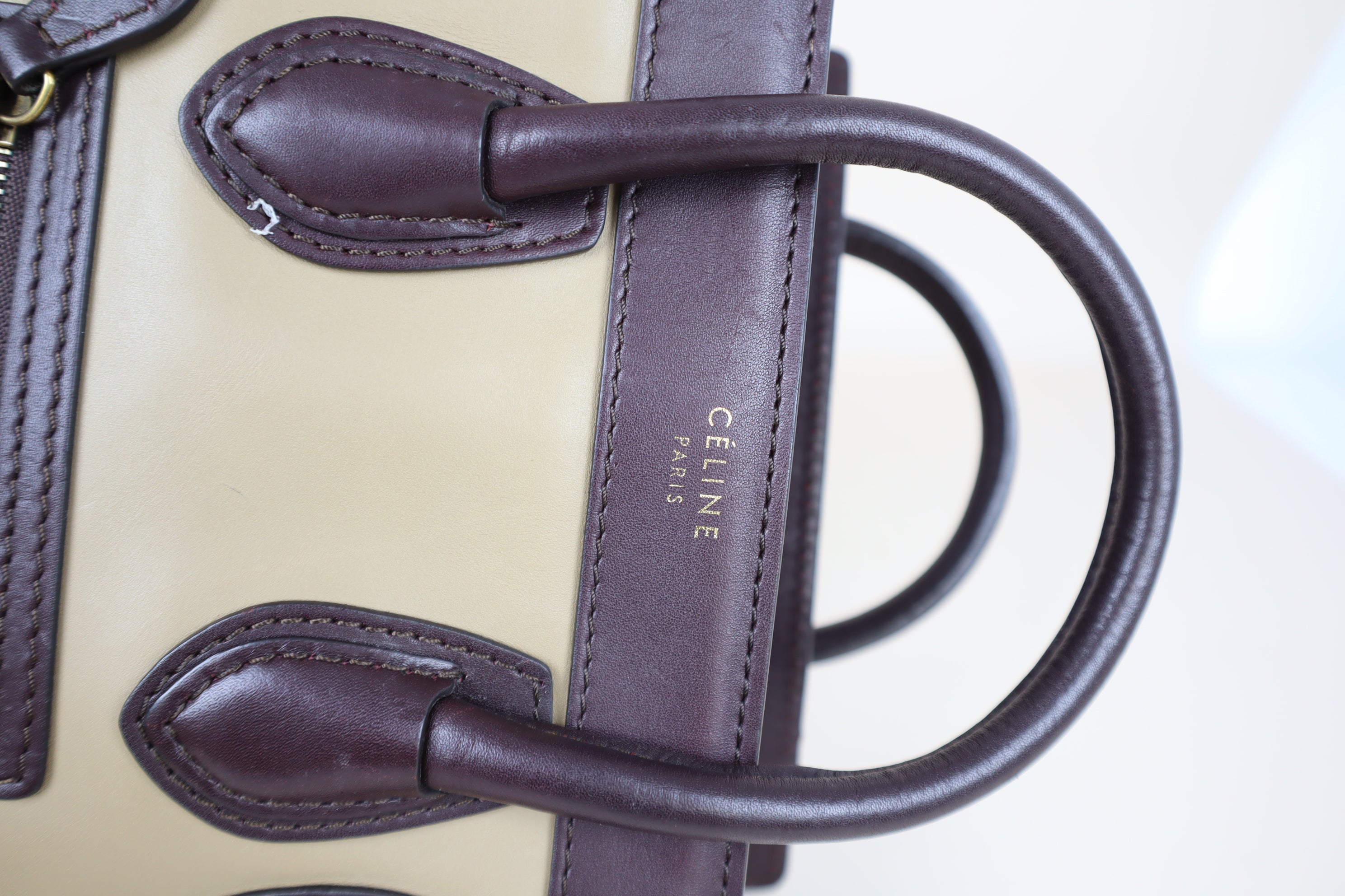 Celine Tricolor Nano Luggage Tote Bag-handbag-Celine-The Closet Egypt