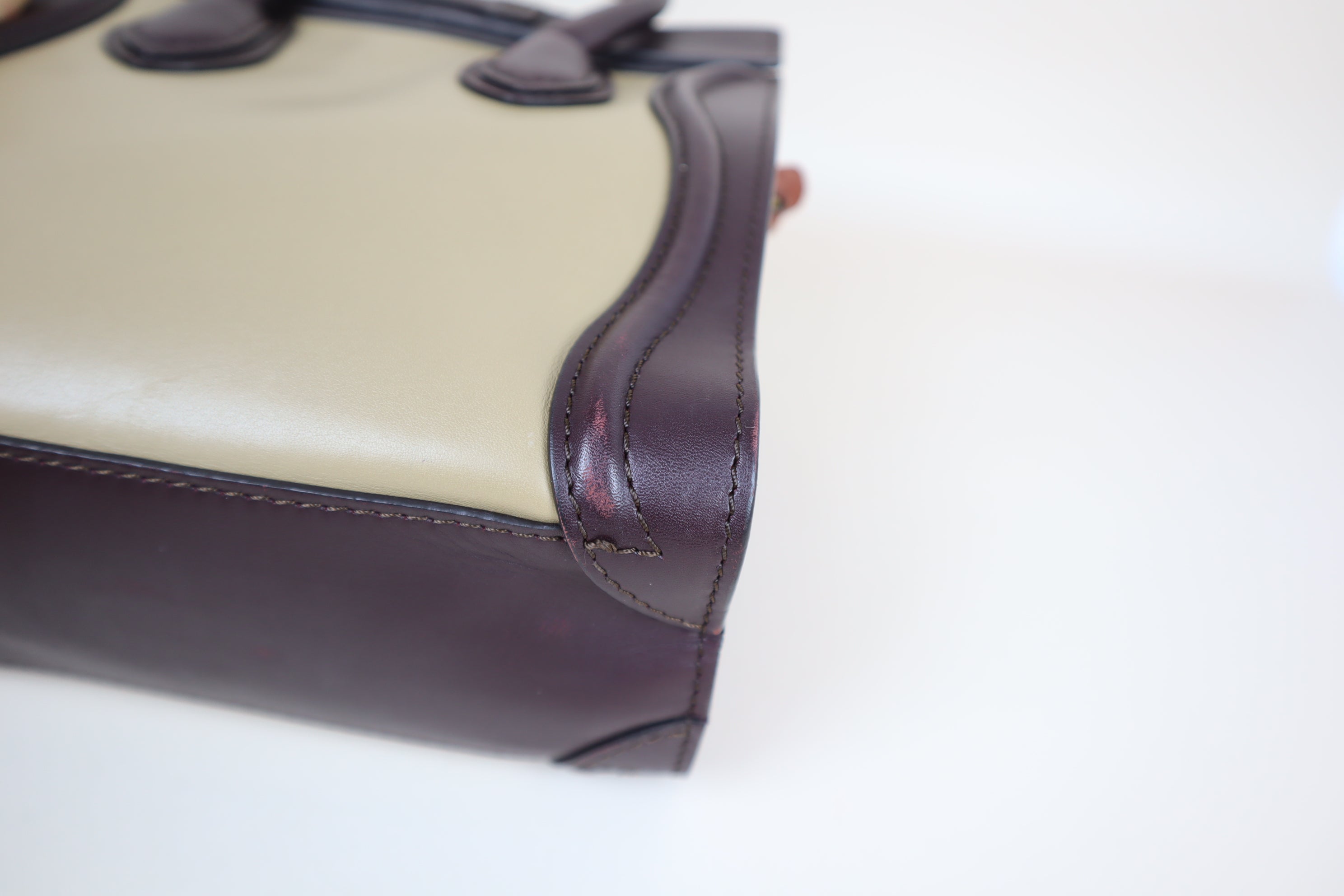 Celine Tricolor Nano Luggage Tote Bag