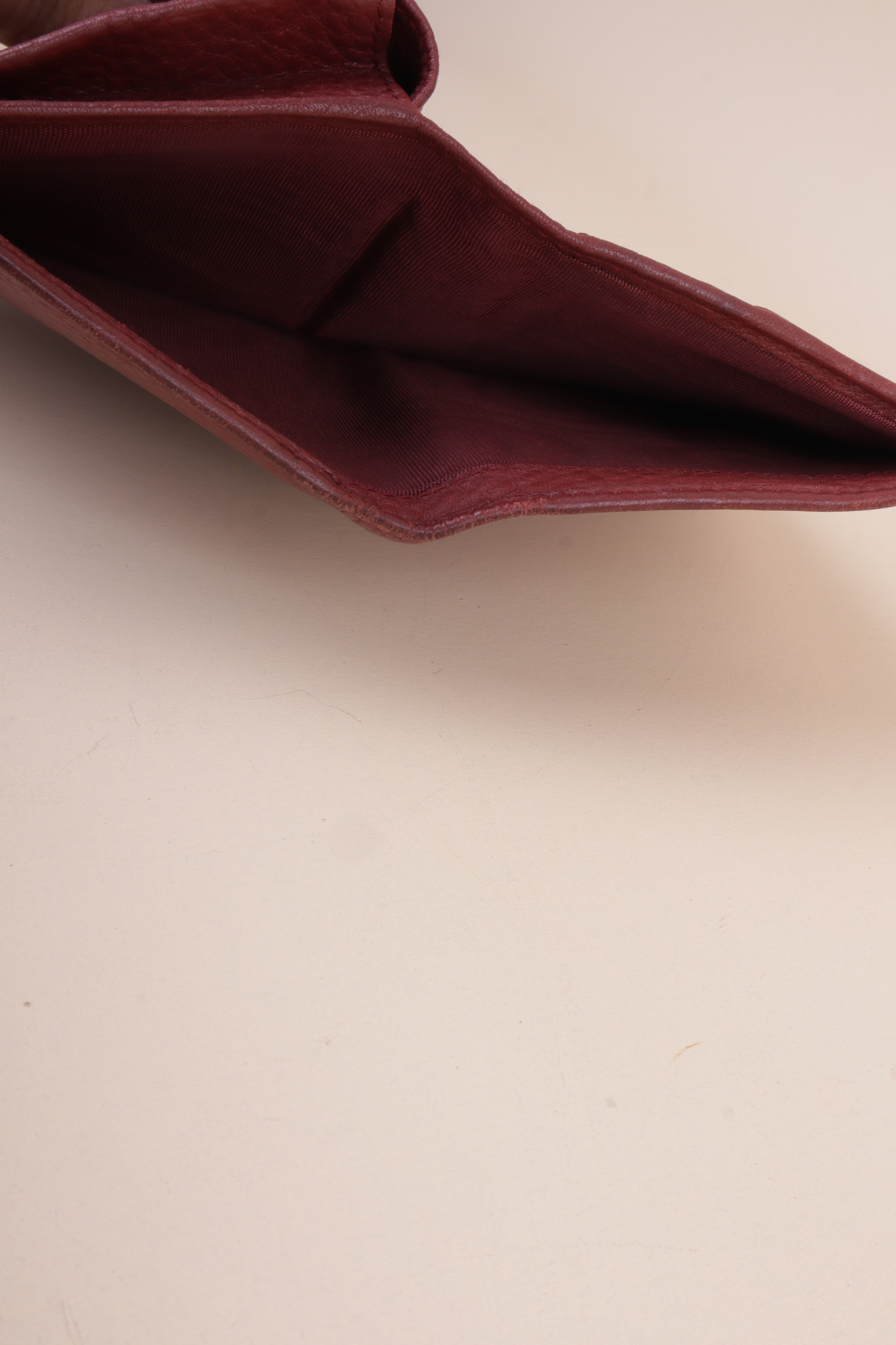 Prada Burgundy Bifold Small Wallet