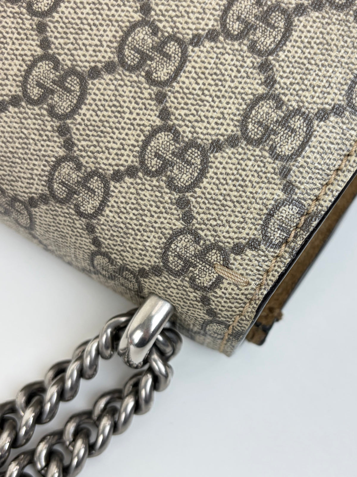 Gucci beige GG supreme Dionysus mini shoulder bag