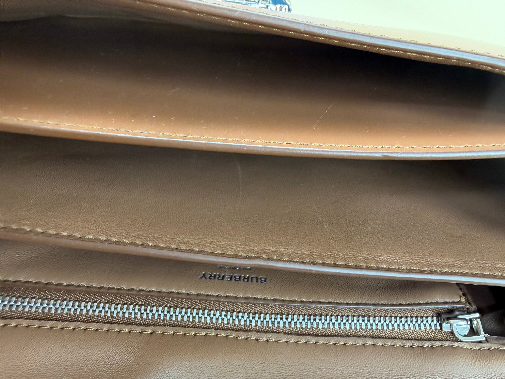 Burberry Brown TB Monogram Medium Shoulder Bag