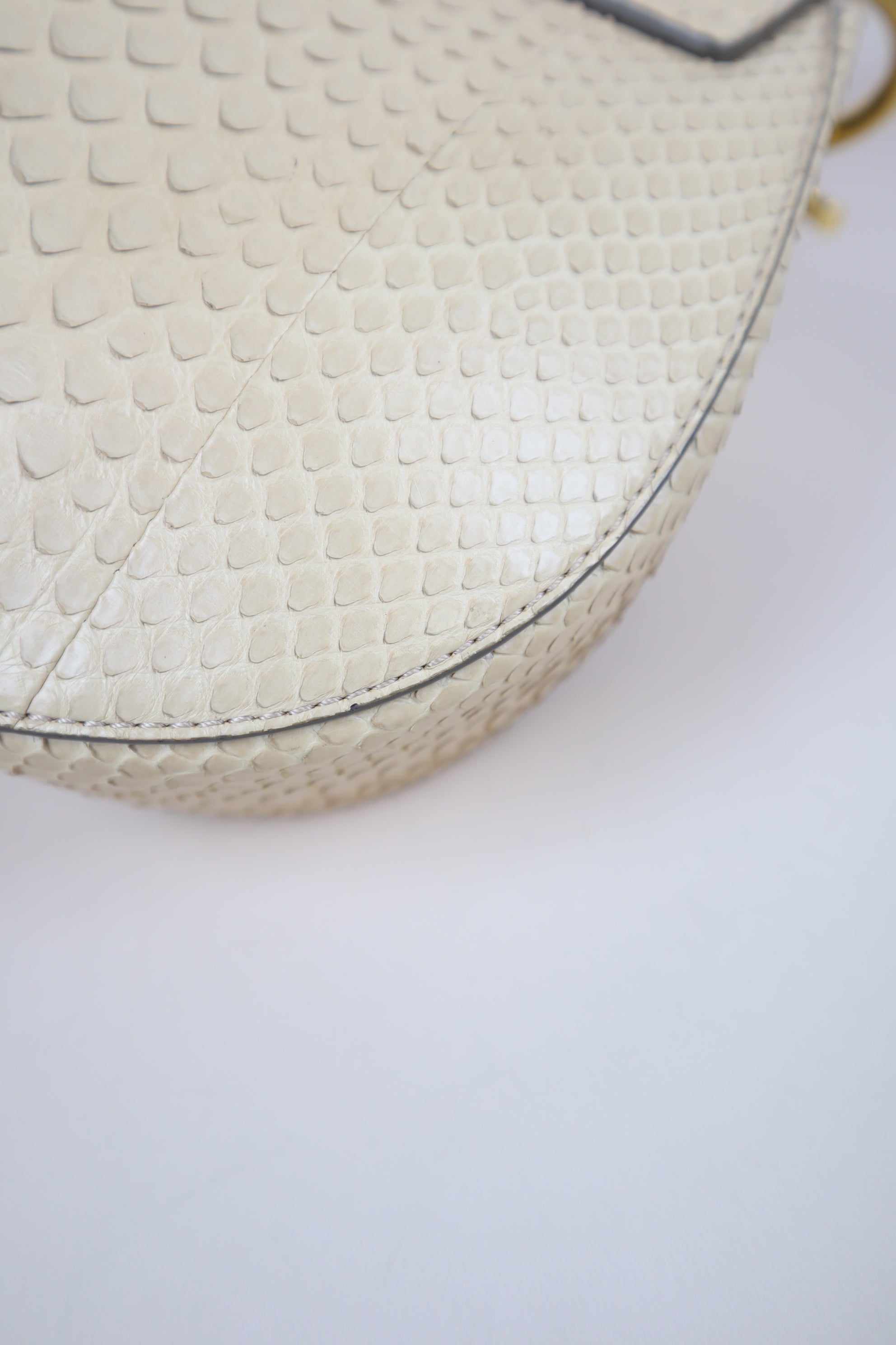 Chloe Beige Python Small Drew Shoulder Bag