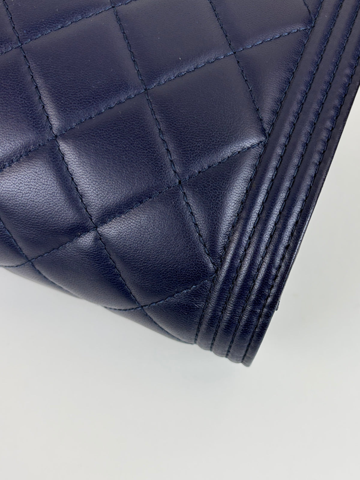 Chanel nave lambskin quillted boy