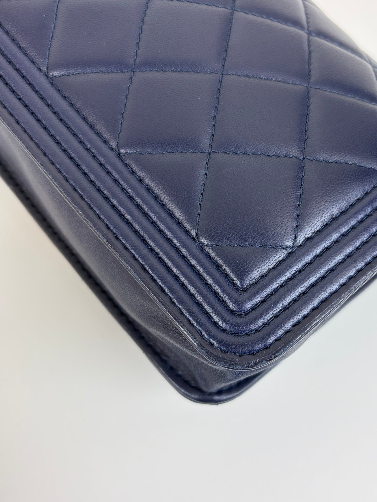 Chanel nave lambskin quillted boy