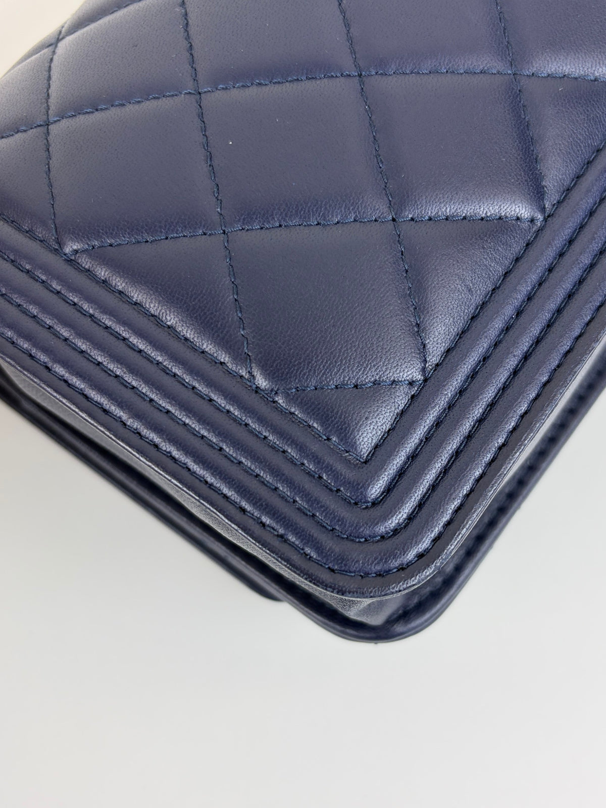 Chanel nave lambskin quillted boy