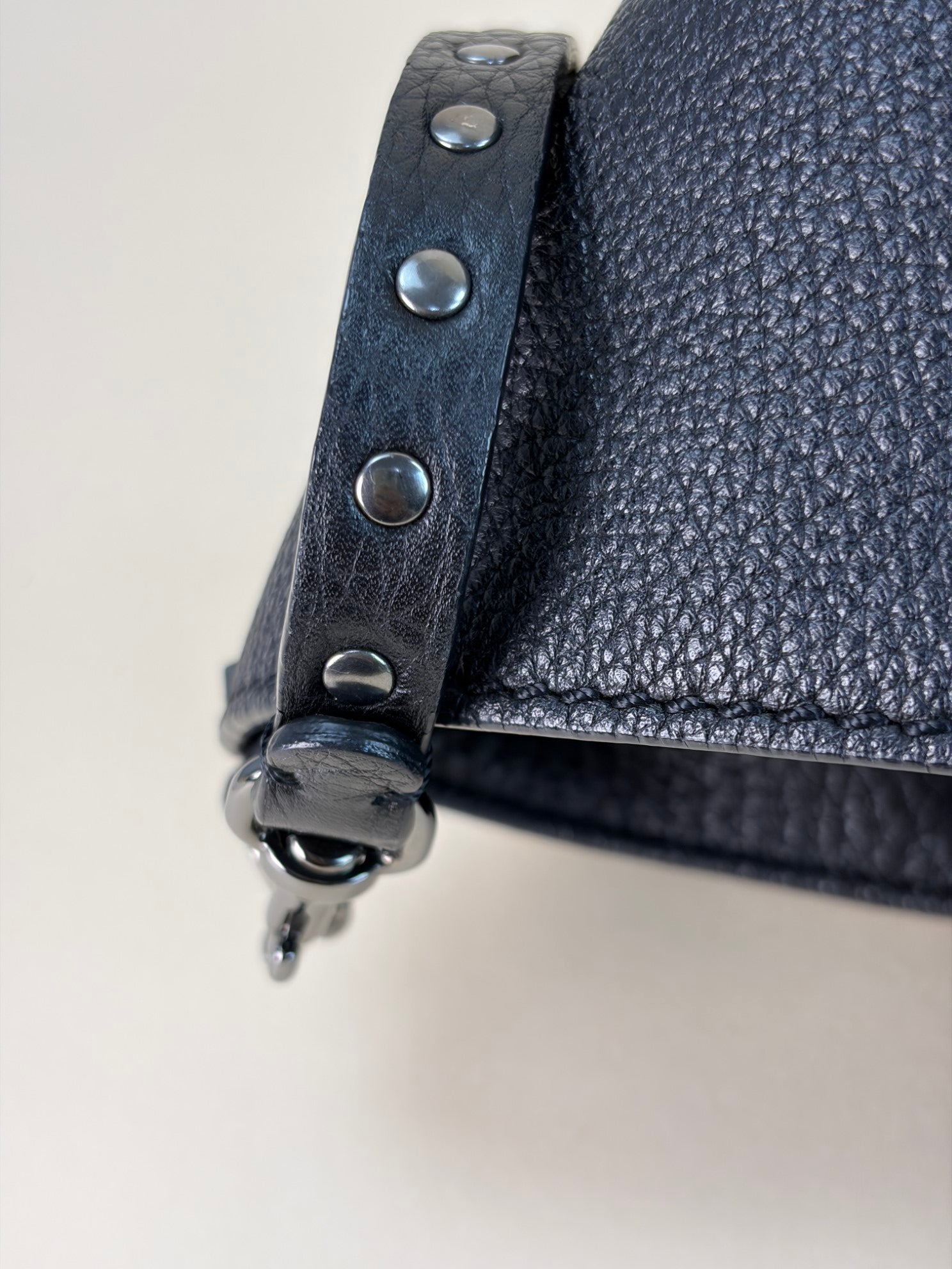 Valentino Black Onyx Medium Rockstud Rolling Tote Bag with Studded Strap