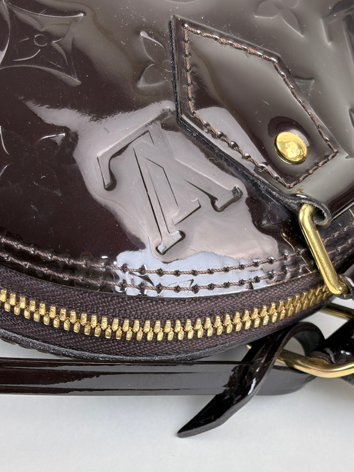 Louis Vuitton Amarante Monogram Vernis Alma BB Bag