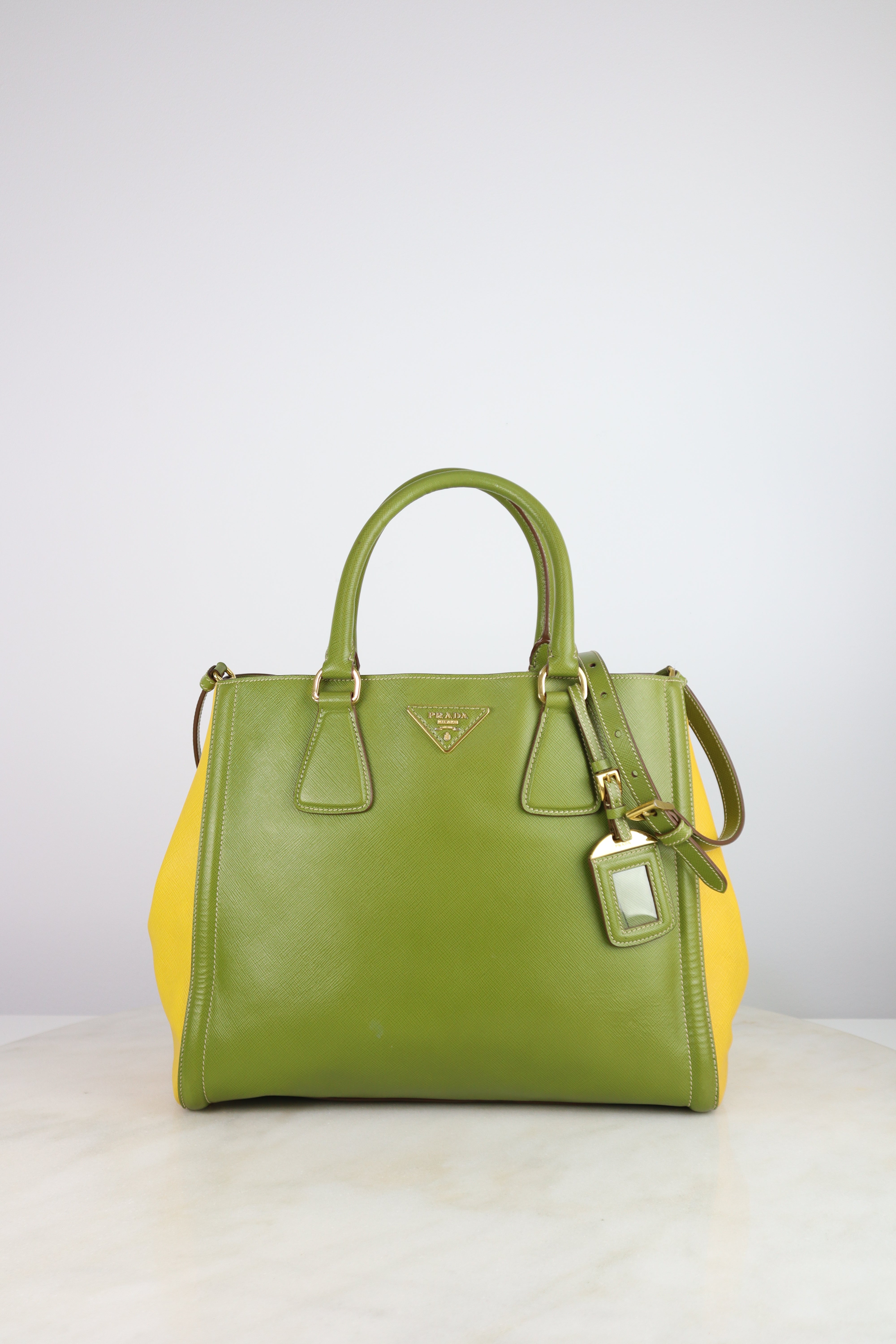 Prada Bicolor Tote Bag W/ Strap