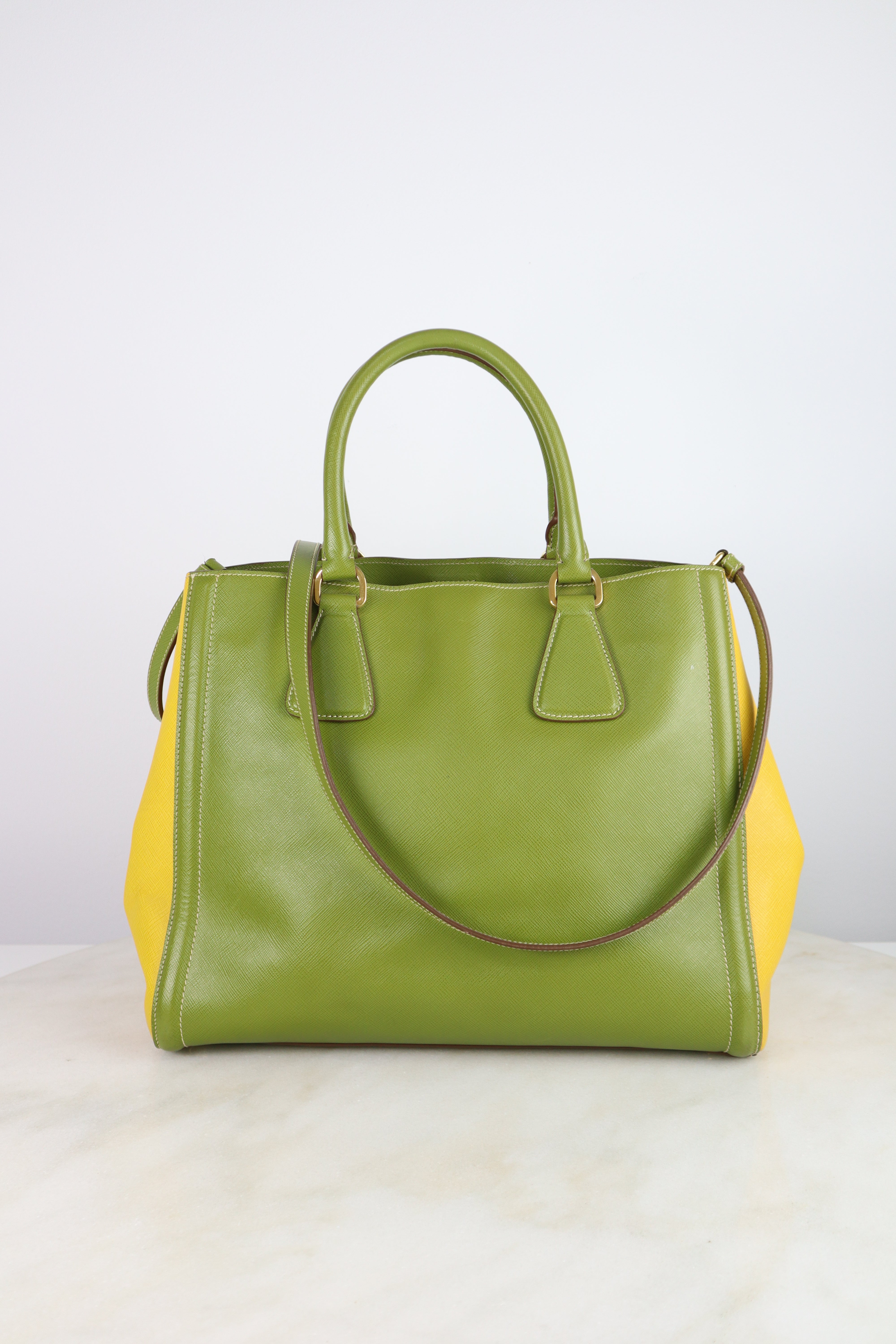 Prada Bicolor Tote Bag W/ Strap
