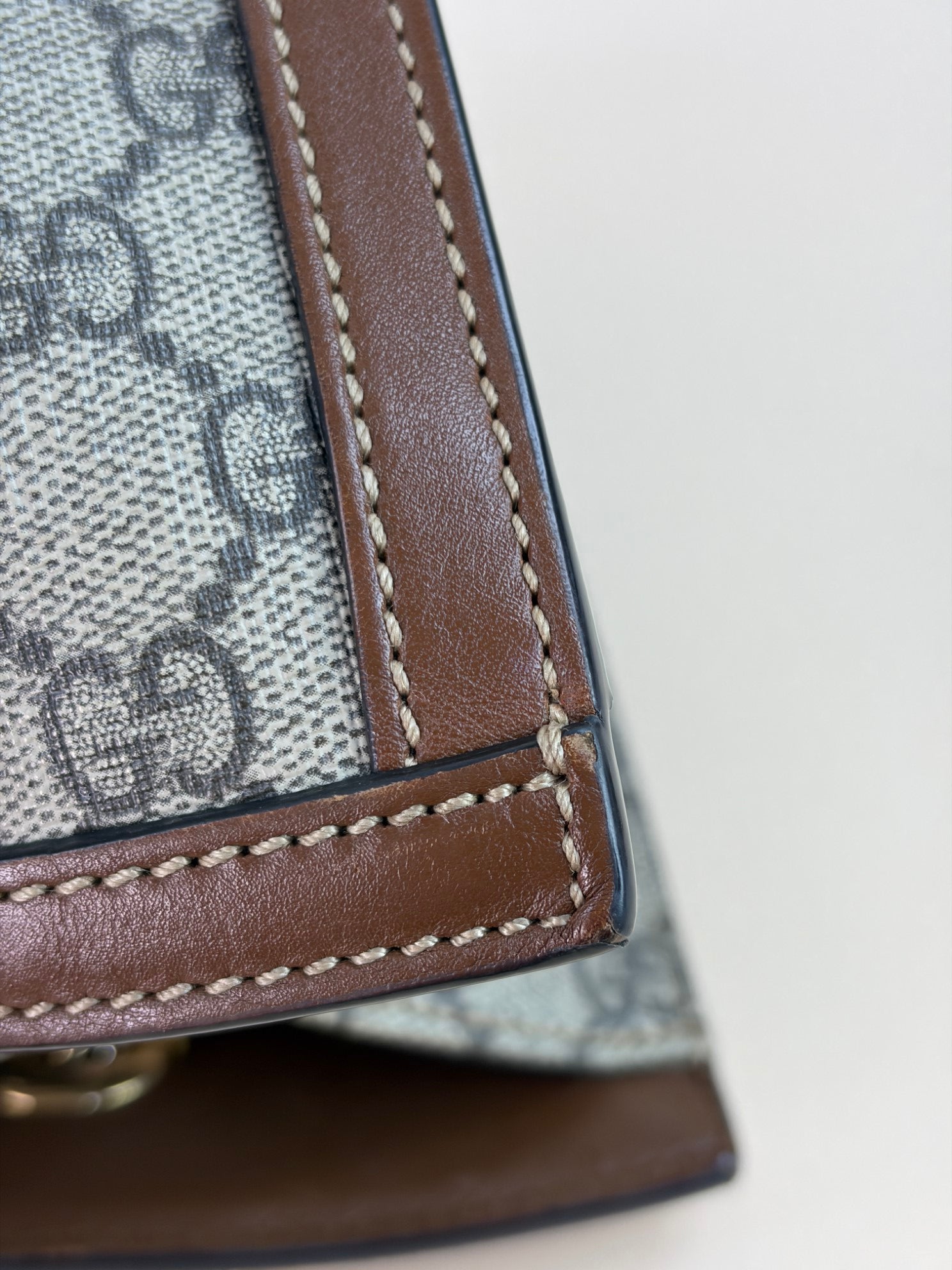 Gucci Brown GG Supreme Monogram Padlock Medium Shoulder Bag