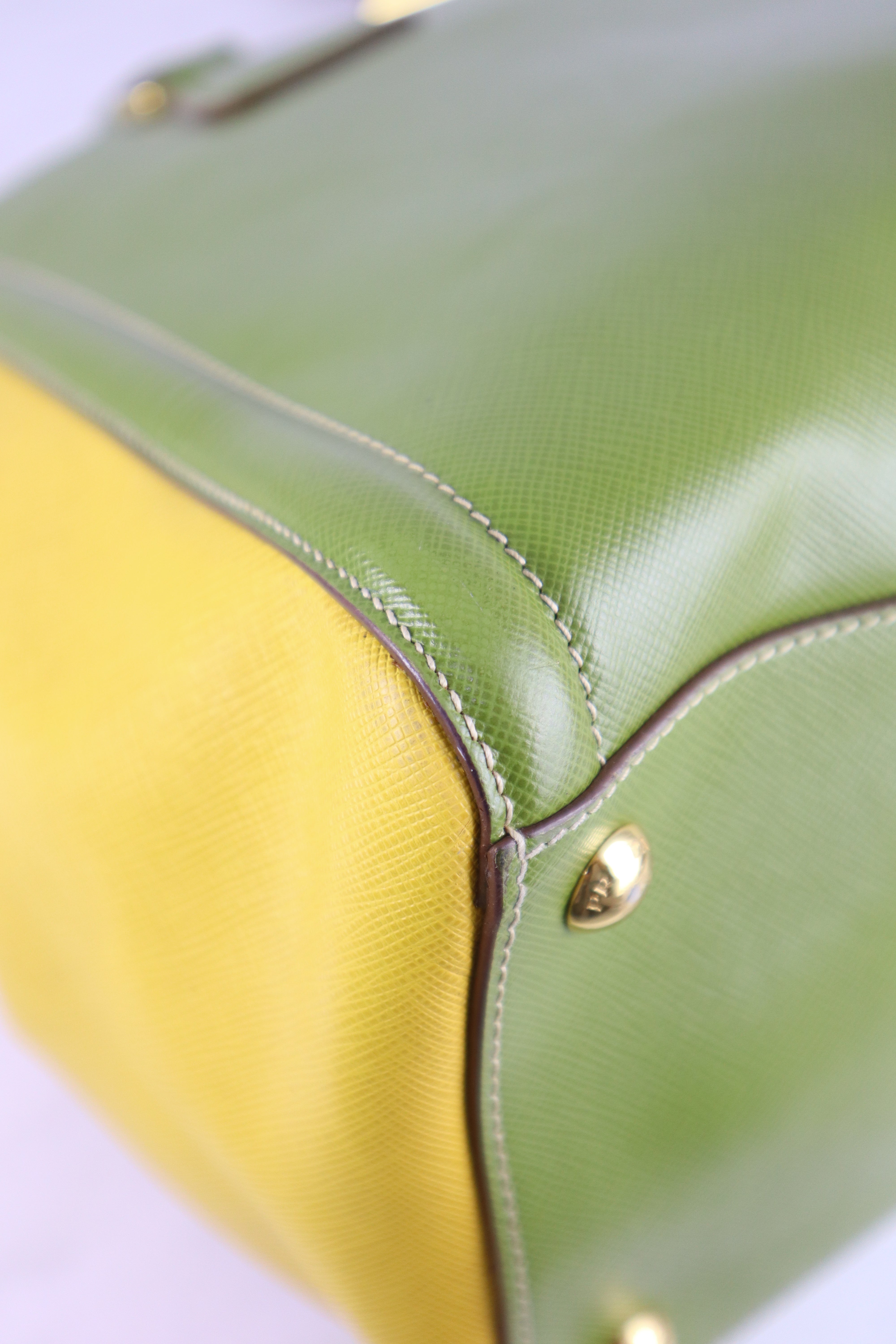 Prada Bicolor Tote Bag W/ Strap