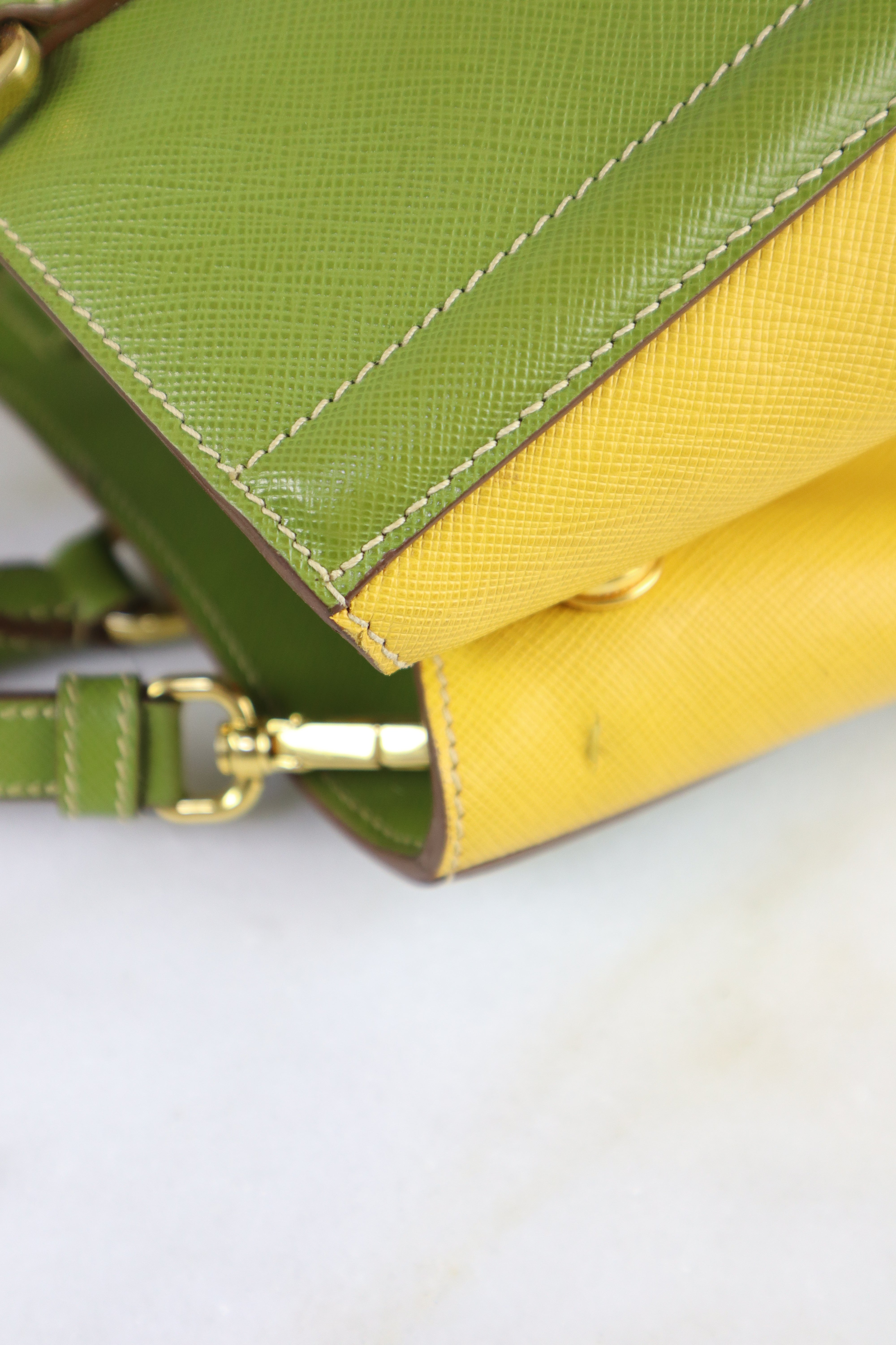 Prada Bicolor Tote Bag W/ Strap